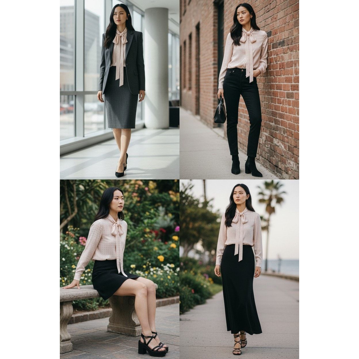 Gucci Gucci Ecru GG silk jacquard blouse, self-tie neck bow Sz 36 Size XS / US 0-2 / IT 36-38 - 2 Thumbnail