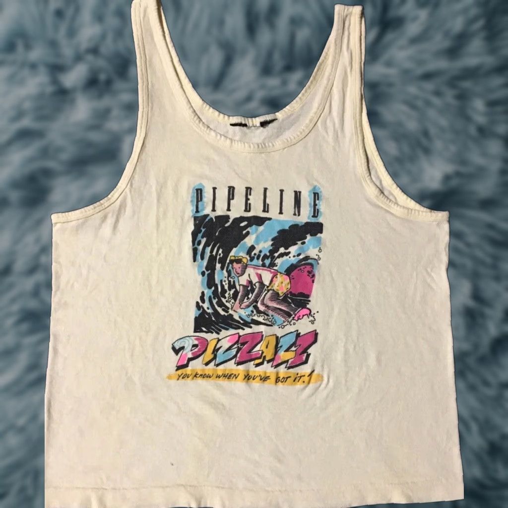 Vintage VINTAGE 80s Pipeline Pizzazz Faded Surf Tank Top Yellow Small Men T-Shirt Sleeveless Grunge Beach Skate Hawaii USA Ocean Pacific TC 90s Size US S / EU 44-46 / 1 - 1 Thumbnail