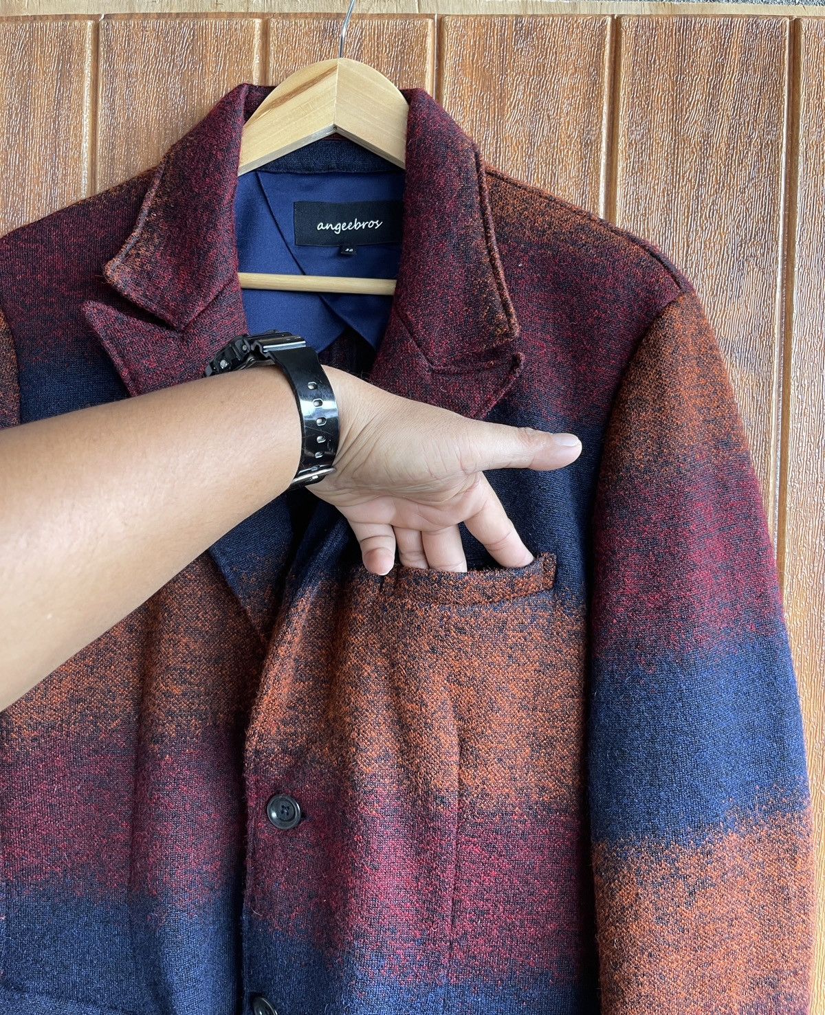 Vintage Last Drop🔥Rare🔥Vintage Angeebros Wool Blazer Navajo Design Size US L / EU 52-54 / 3 - 8 Thumbnail