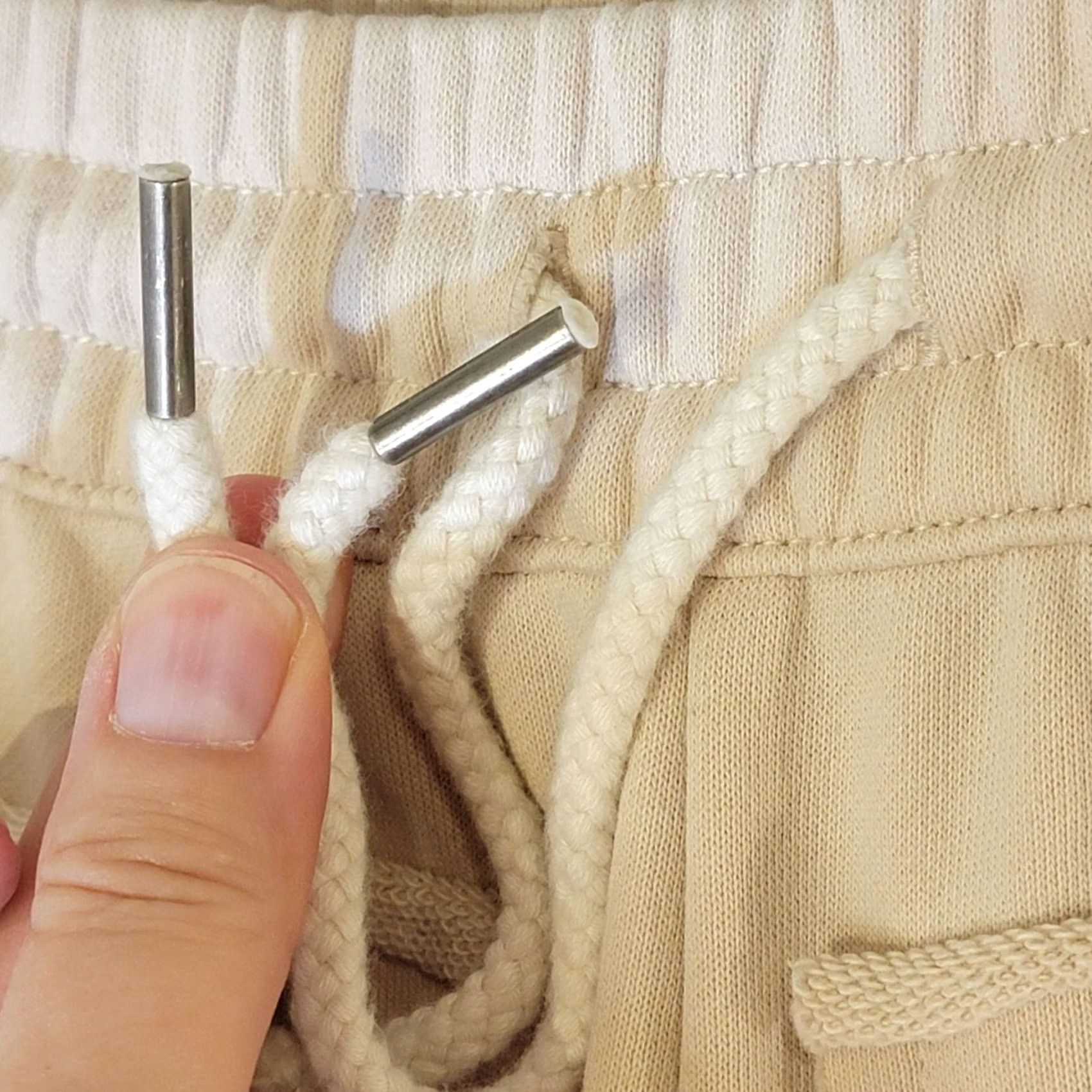 Rusty Rusty Womens XS Lounge Pants Straight Leg Beige Pull On Pop Front Pockets Solid Beach Casual Pants Womens XS Size 26" / US 2 / IT 38 - 5 Thumbnail