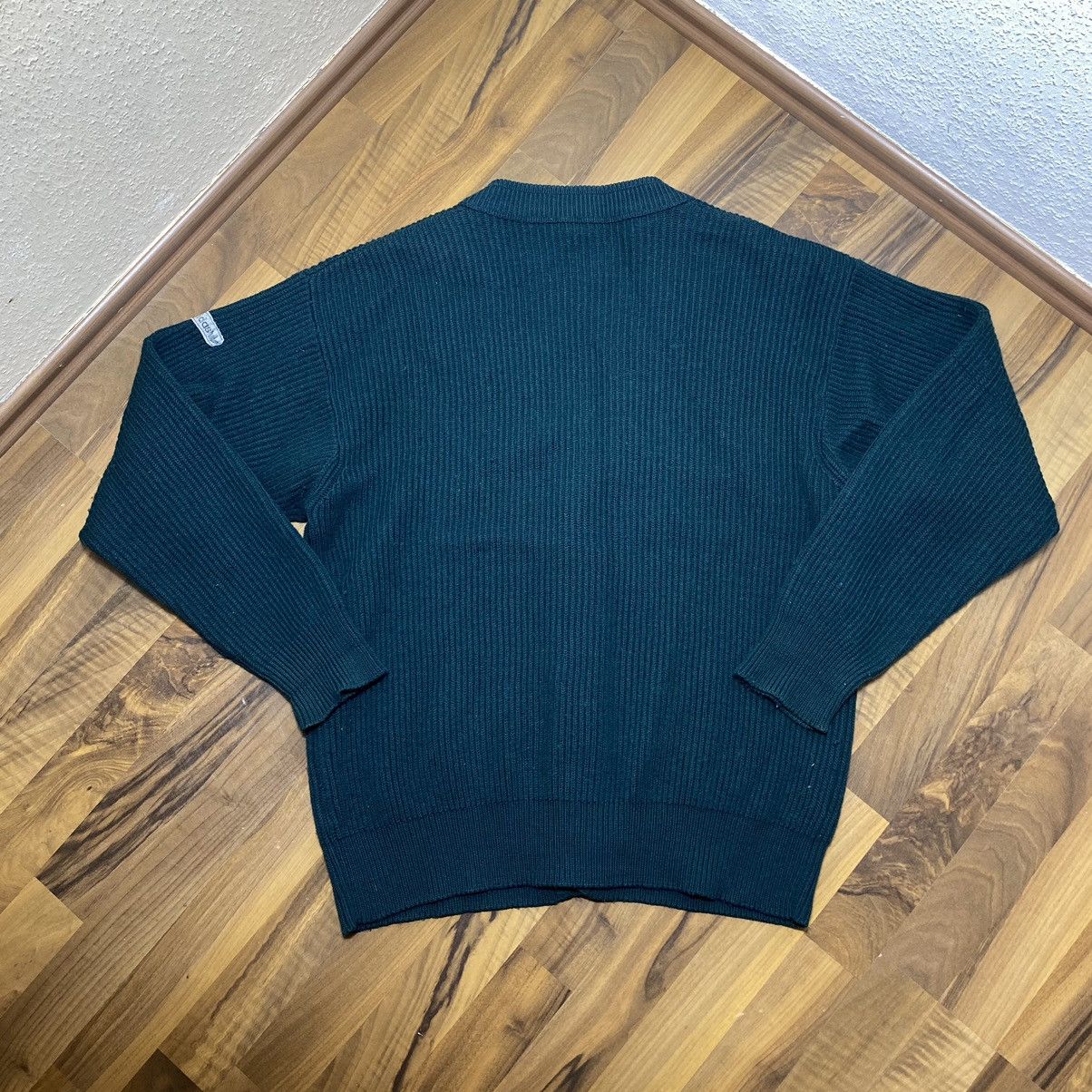 Adidas Vintage 80s Wool Cardigan Adidas Green Size US M / EU 48-50 / 2 - 8 Thumbnail