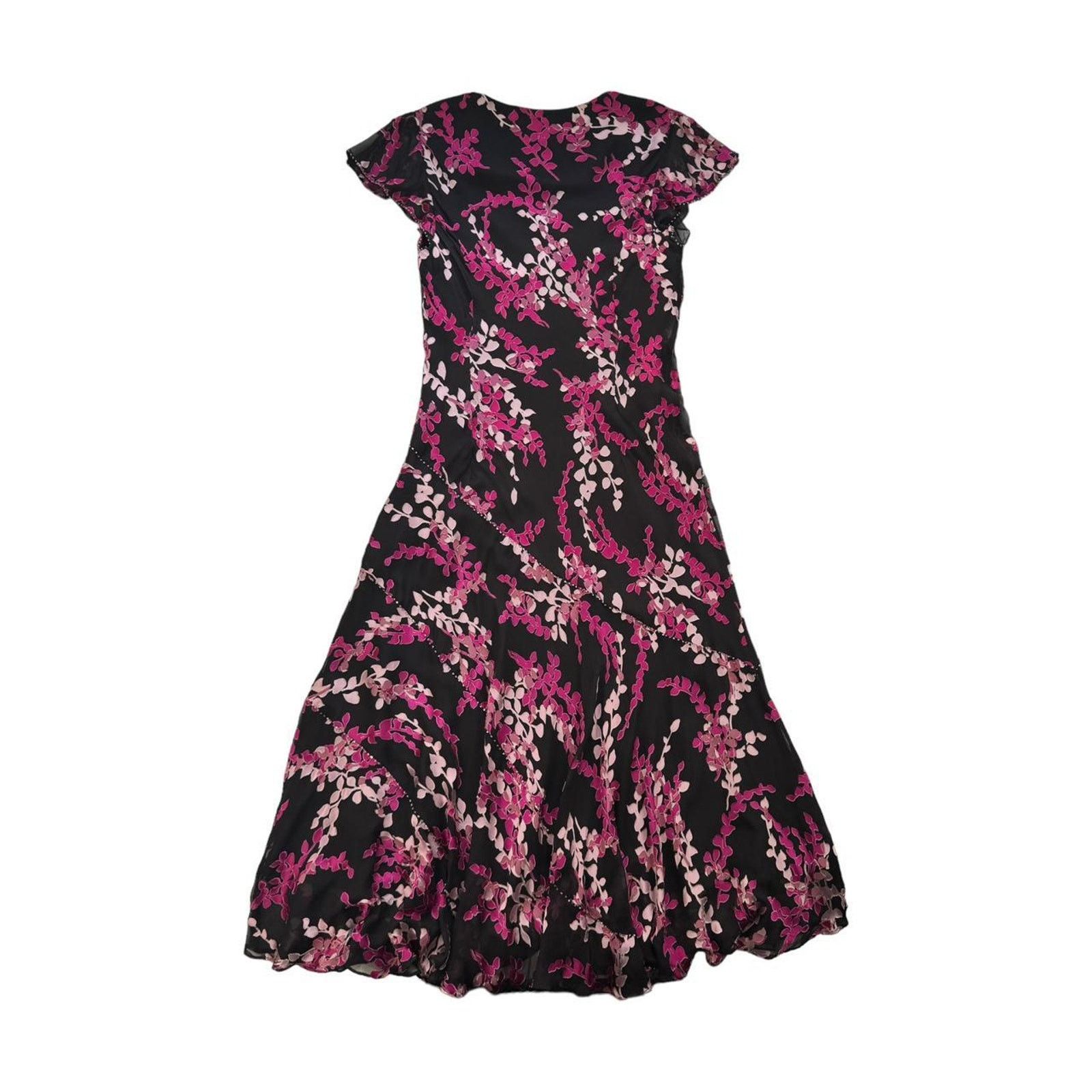 Other CC Floral Bead Embellished Sheer Silk Full Length Maxi Dress Size M / US 6-8 / IT 42-44 - 7 Thumbnail