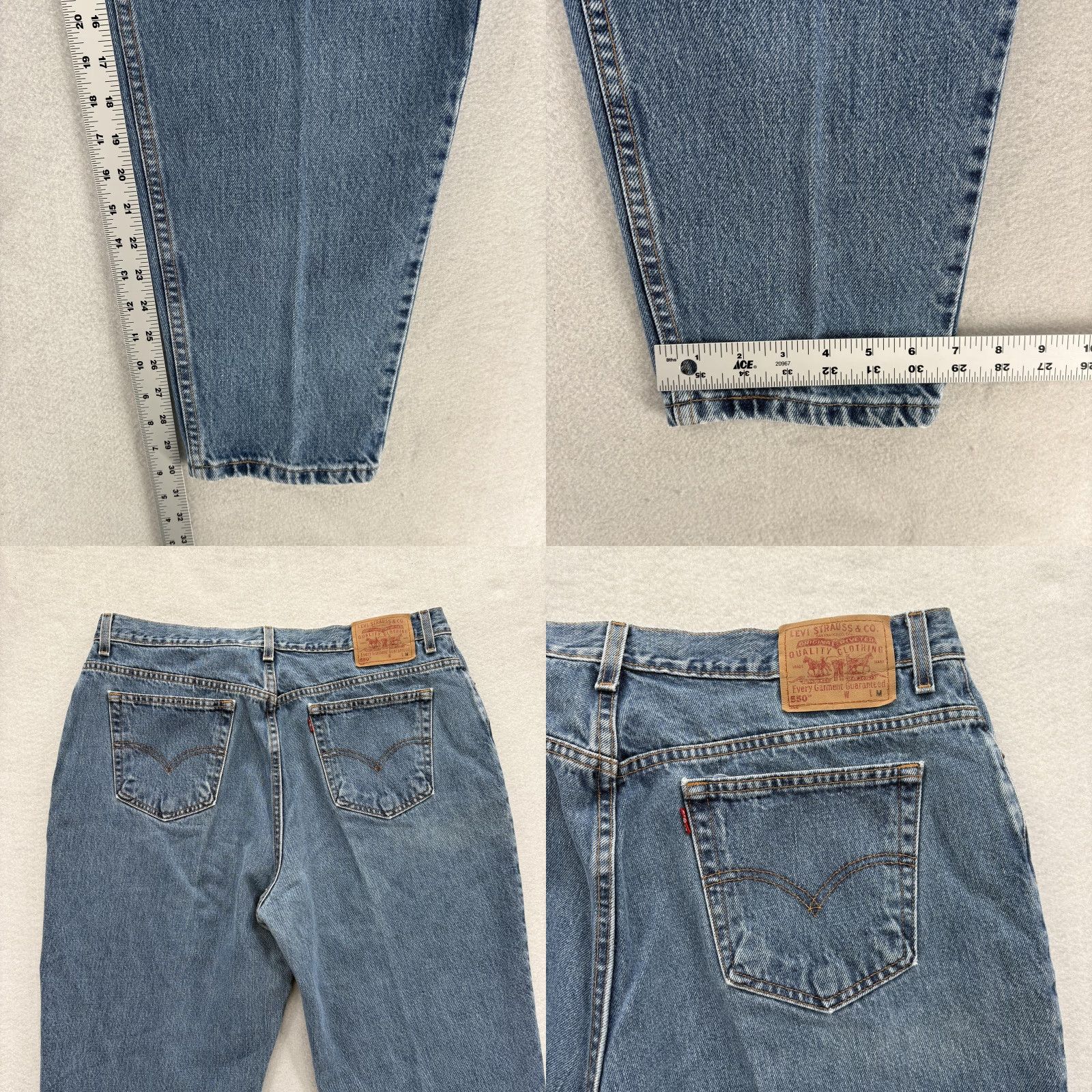 Levi's VINTAGE Levi's 550 Relaxed Tapered Jeans Womens 20 Plus Blue High Rise Denim 2001 Size 42" / US 20 - 8 Thumbnail