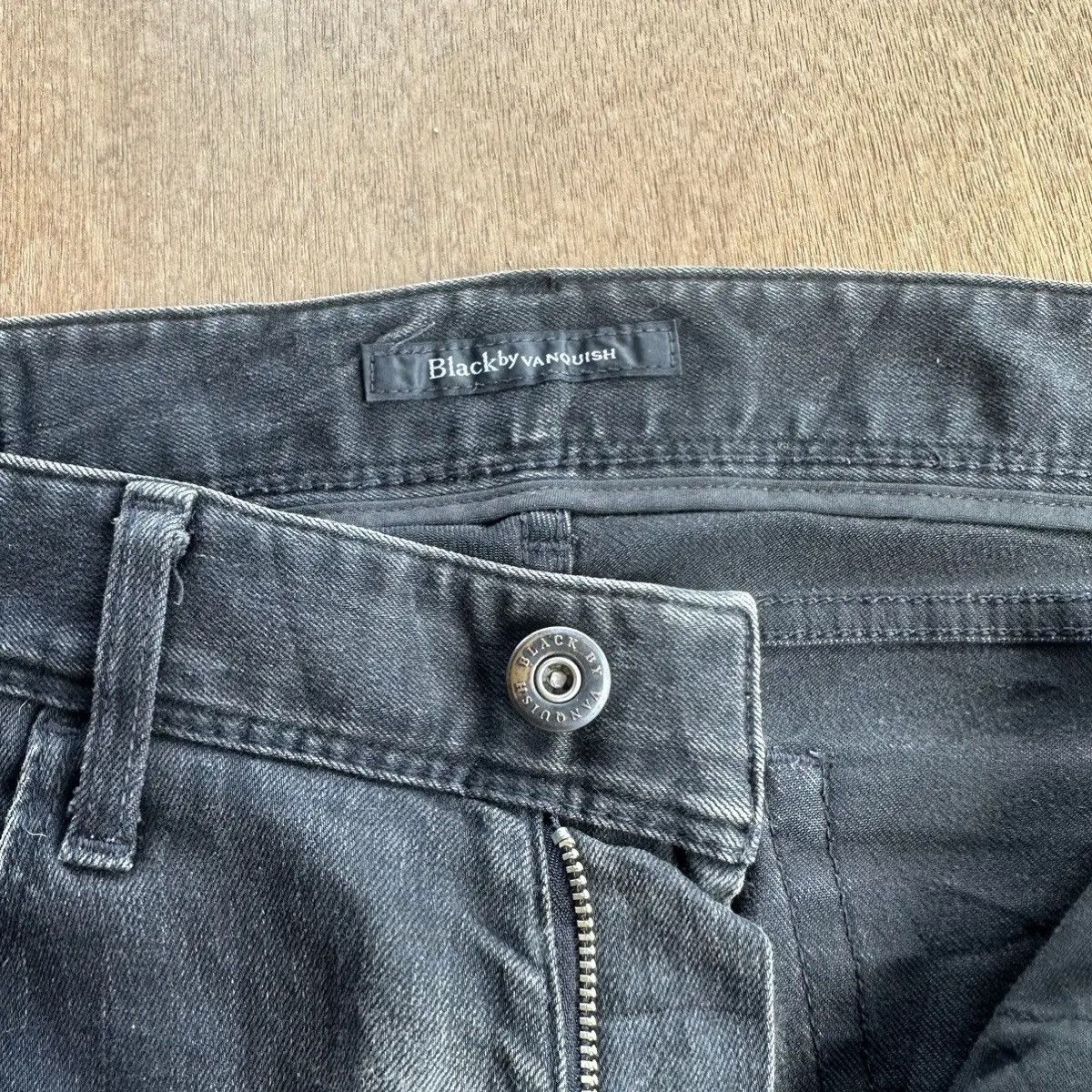 Fragment Design × Vanquish BLACK BY VANQUISH Jeans Blank Stretchable Rugged Pants Size US 31 - 9 Thumbnail