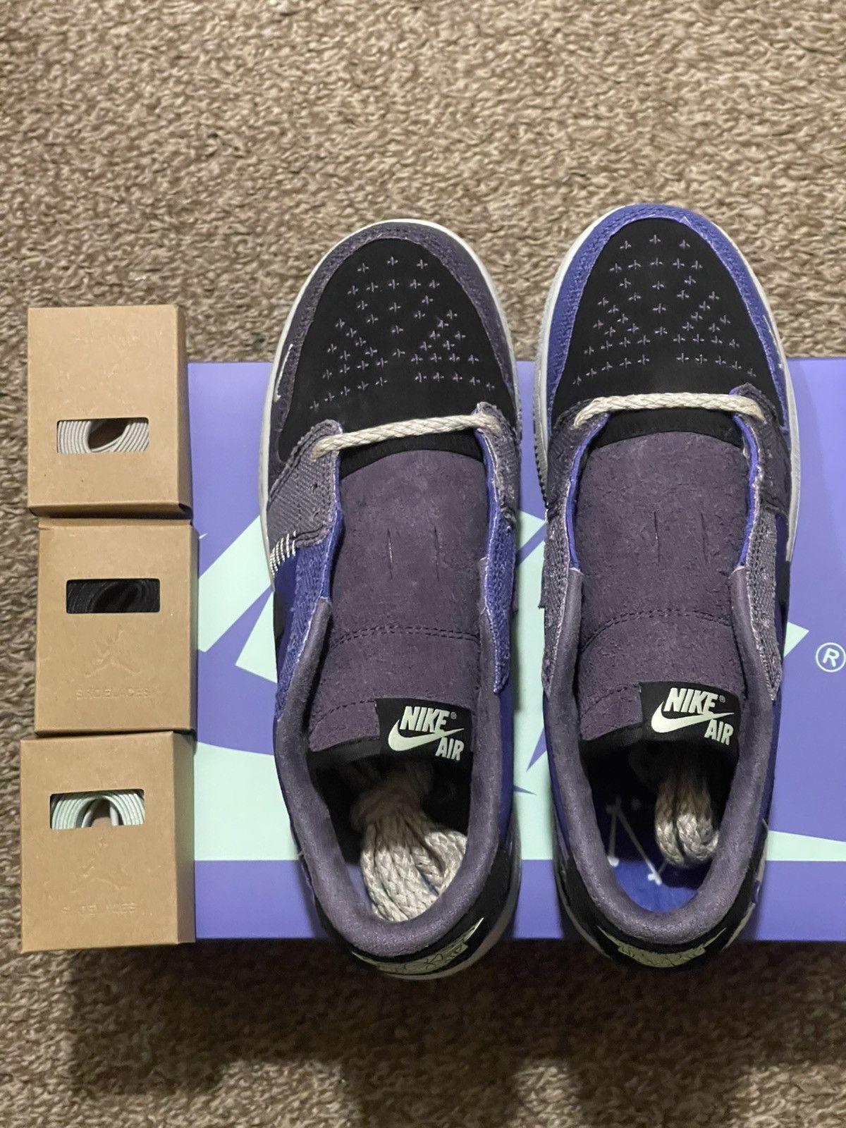 Nike *New* ZW x Nike Air Jordan 1 Low Retro OG Voodoo Alternate Size US 7 / EU 40 - 5 Thumbnail