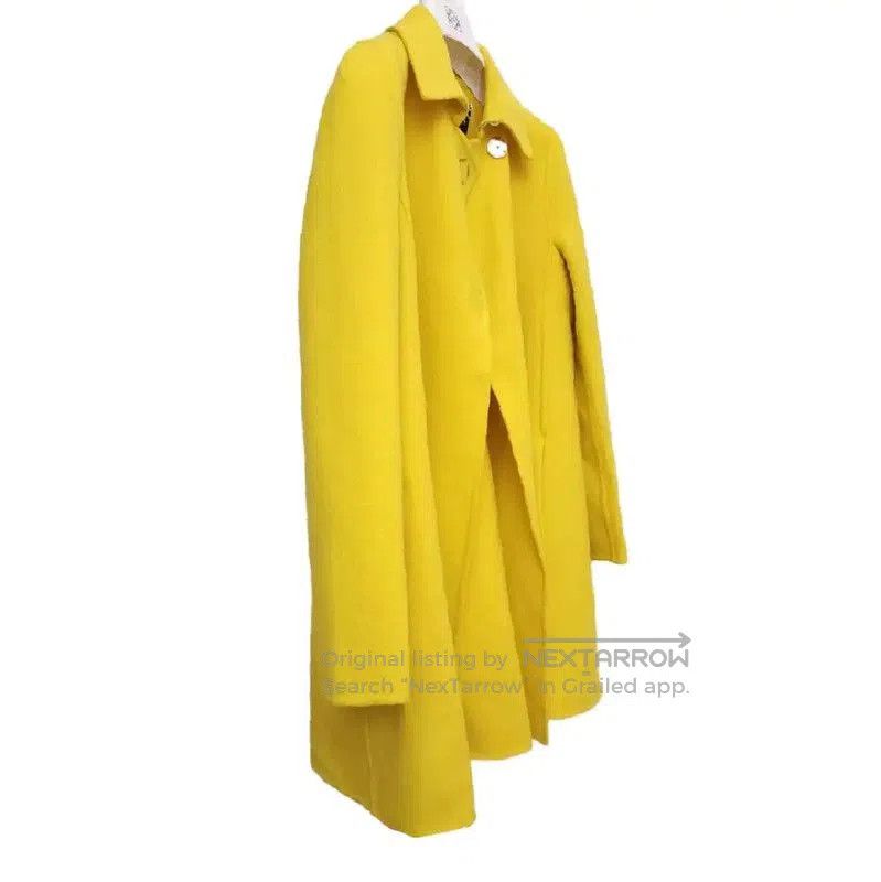 Versace Versace Yellow Cashmere Mid-Length Coat . Size S / US 4 / IT 40 - 2 Thumbnail
