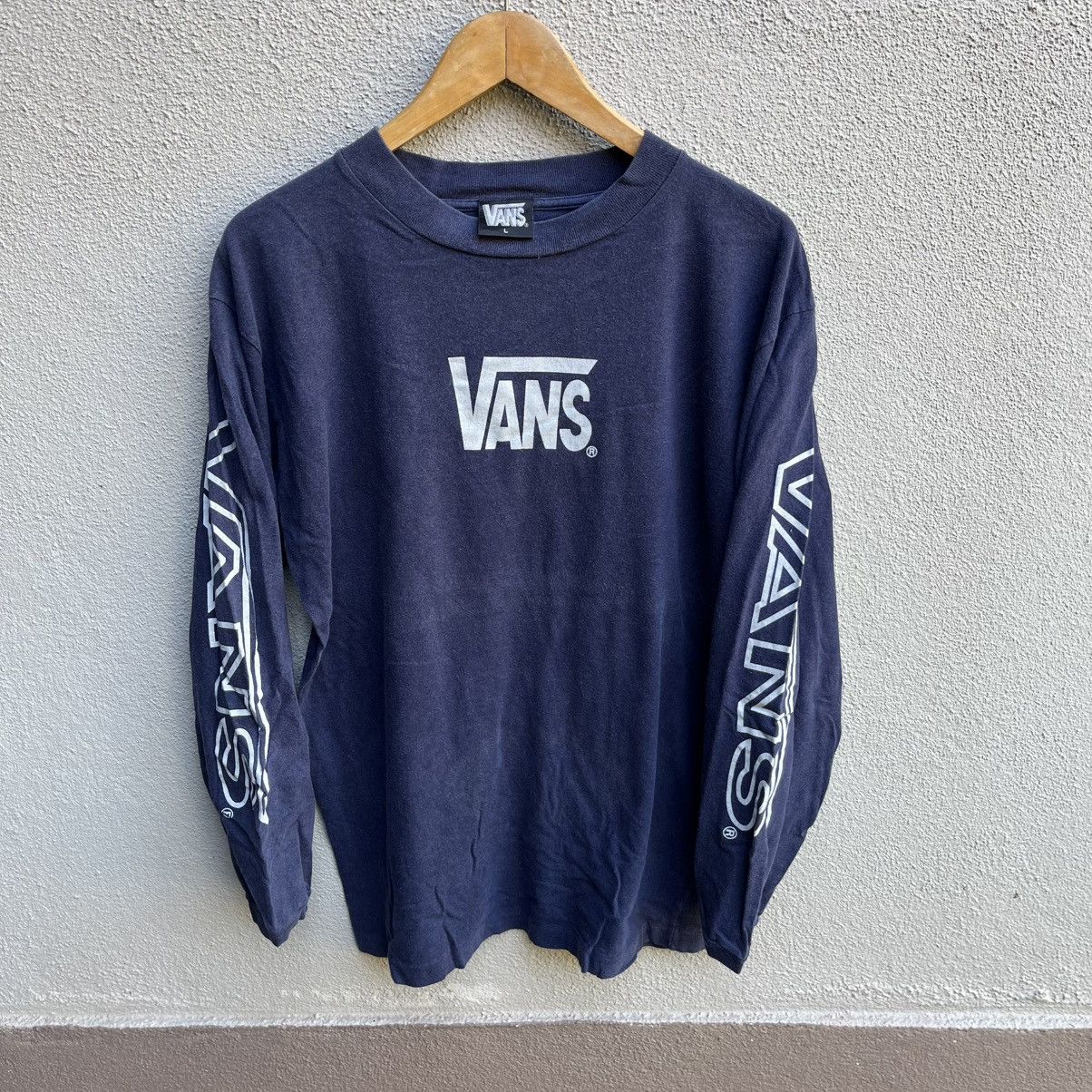 Vans Vintage 90s VANS longsleeves tee skateboards Size US L / EU 52-54 / 3 - 1 Thumbnail