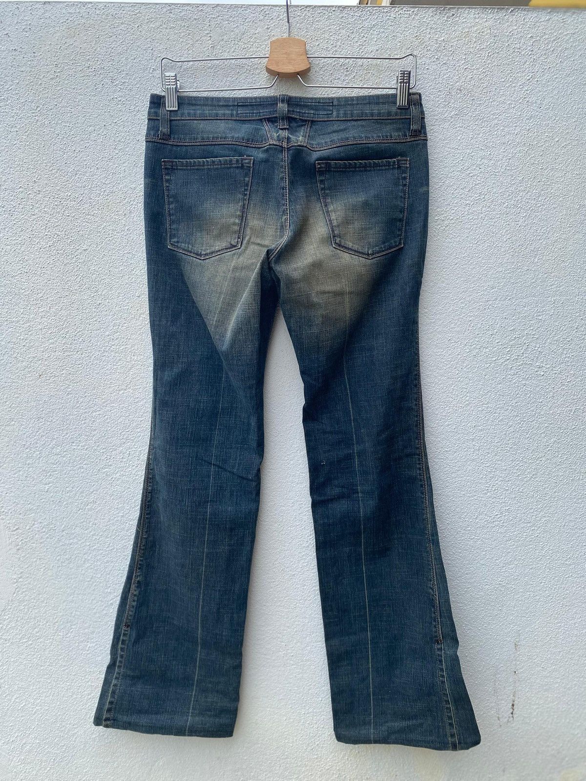 Marithe + Francois Girbaud Bell Bottom Stretch Denim Pant Y2K Size 30" / US 8 / IT 44 - 2 Thumbnail