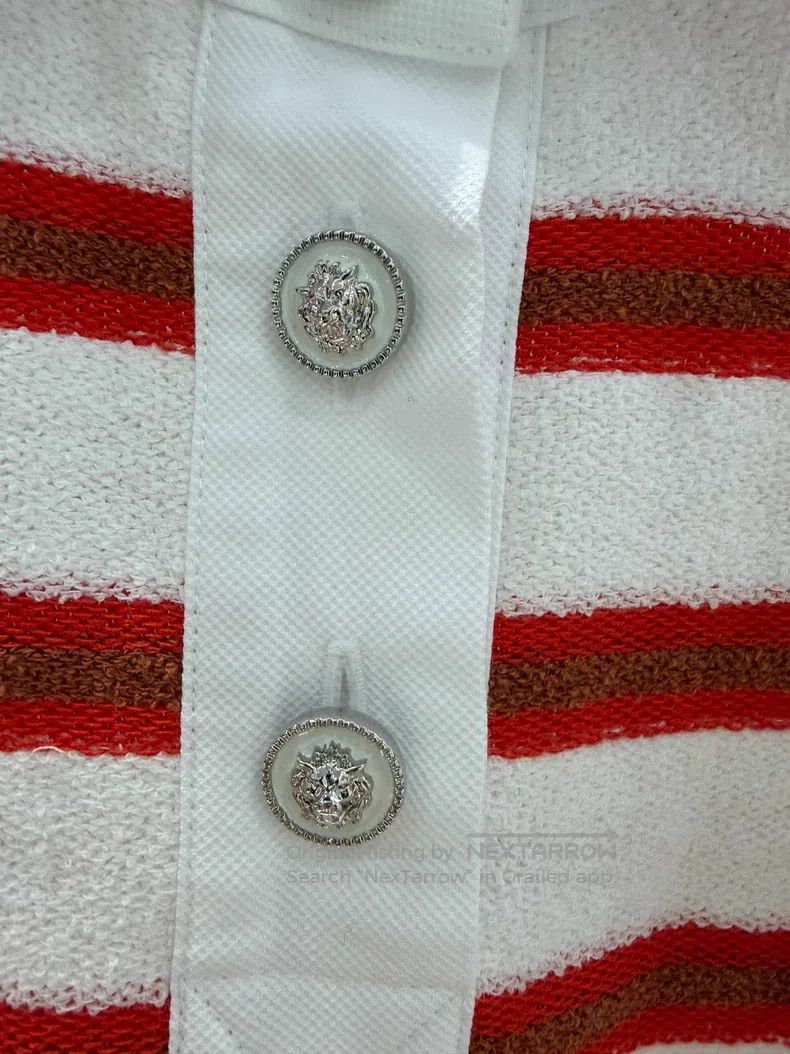 Chanel Chanel Striped cotton polo collar short sleeves Size XS / US 0-2 / IT 36-38 - 3 Thumbnail