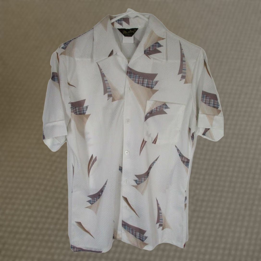 Mr Jan Shirt S White Short Sleeve Disco Usa Made Nwot, Men's