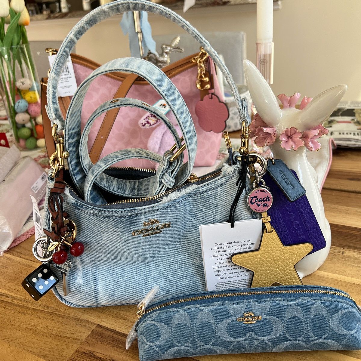 Coach Coach denim Laurel bundle with pencil case authentic Size ONE SIZE - 4 Thumbnail