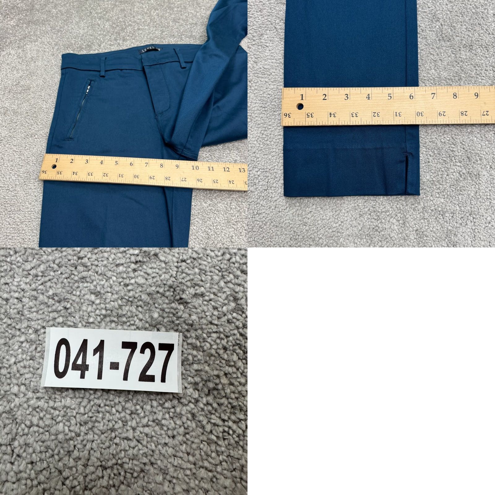 Altea Level 99 Nocturnal Flared Stretch Pants Womens 27 Teal Blue Zip Pockets Mid Rise Size 27" / US 4 / IT 40 - 10 Thumbnail