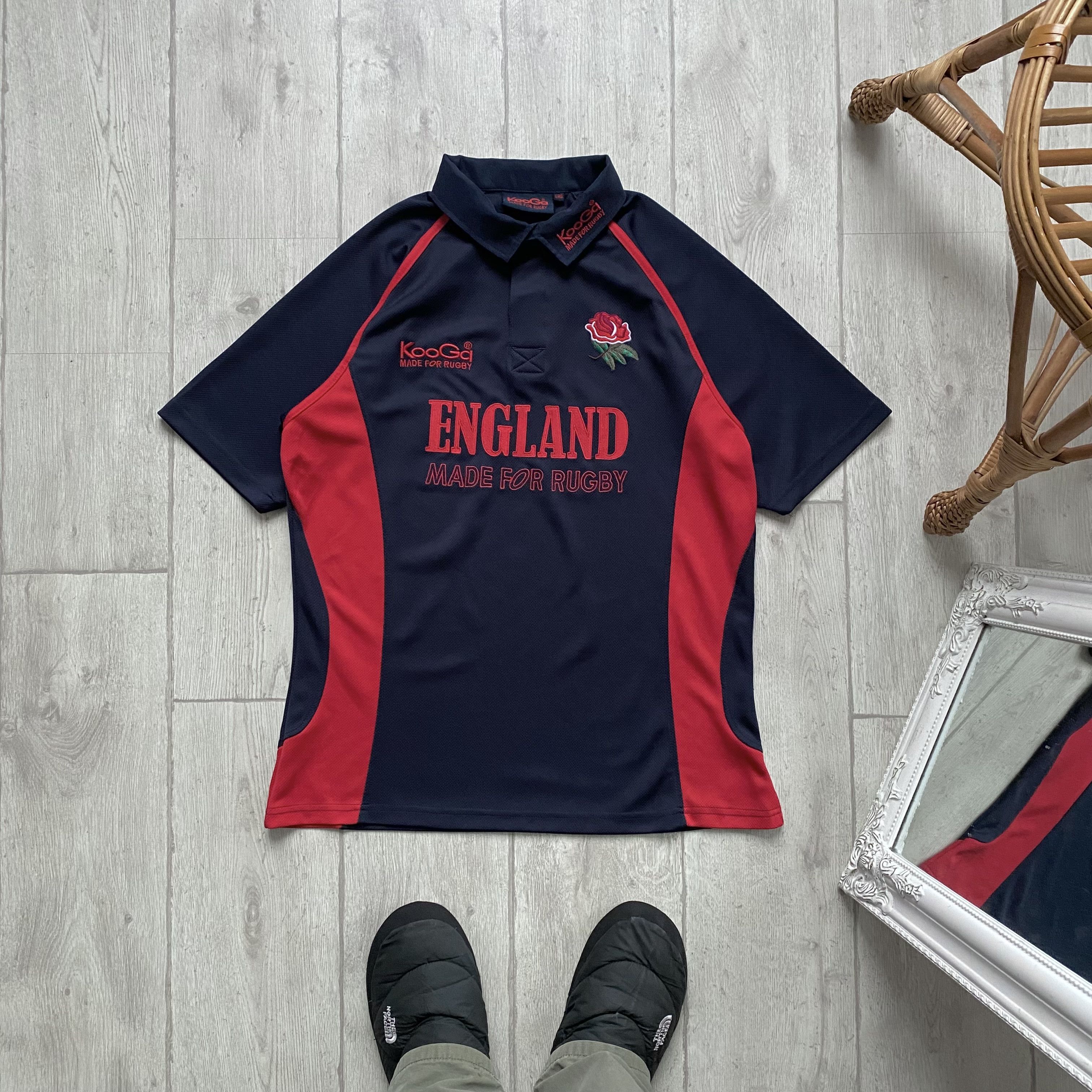 Cotton Traders 🏈 Vintage Blokcore England Rugby Polo Shirt jersey Y2K Size US L / EU 52-54 / 3 - 1 Thumbnail