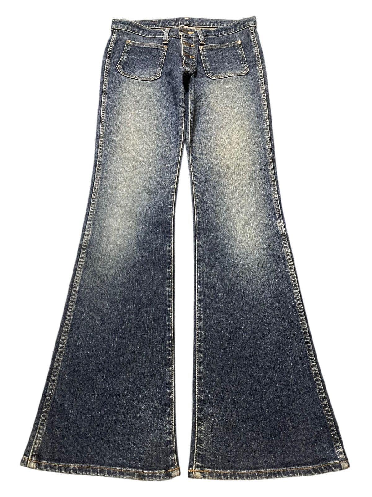 Hysteric Glamour Vintage Japanese Brand Blue Wash Faded Style Flare Jeans Size US 30 / EU 46 - 1 Thumbnail