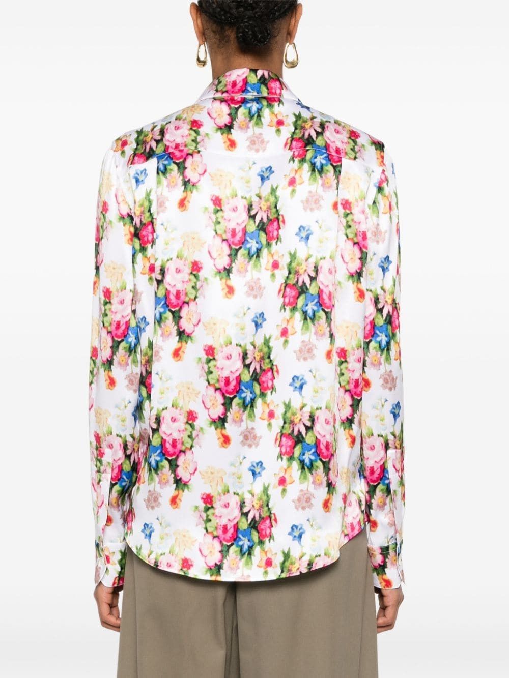 Loewe o1y1025 Silk Shirt in Multicolor Size M / US 6-8 / IT 42-44 - 3 Thumbnail