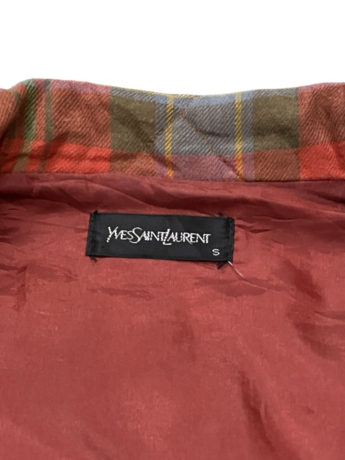Vintage × Yves Saint Laurent Vintage YSL Checks Plaid bath robe Embroidered Jacket Size US M / EU 48-50 / 2 - 12 Thumbnail