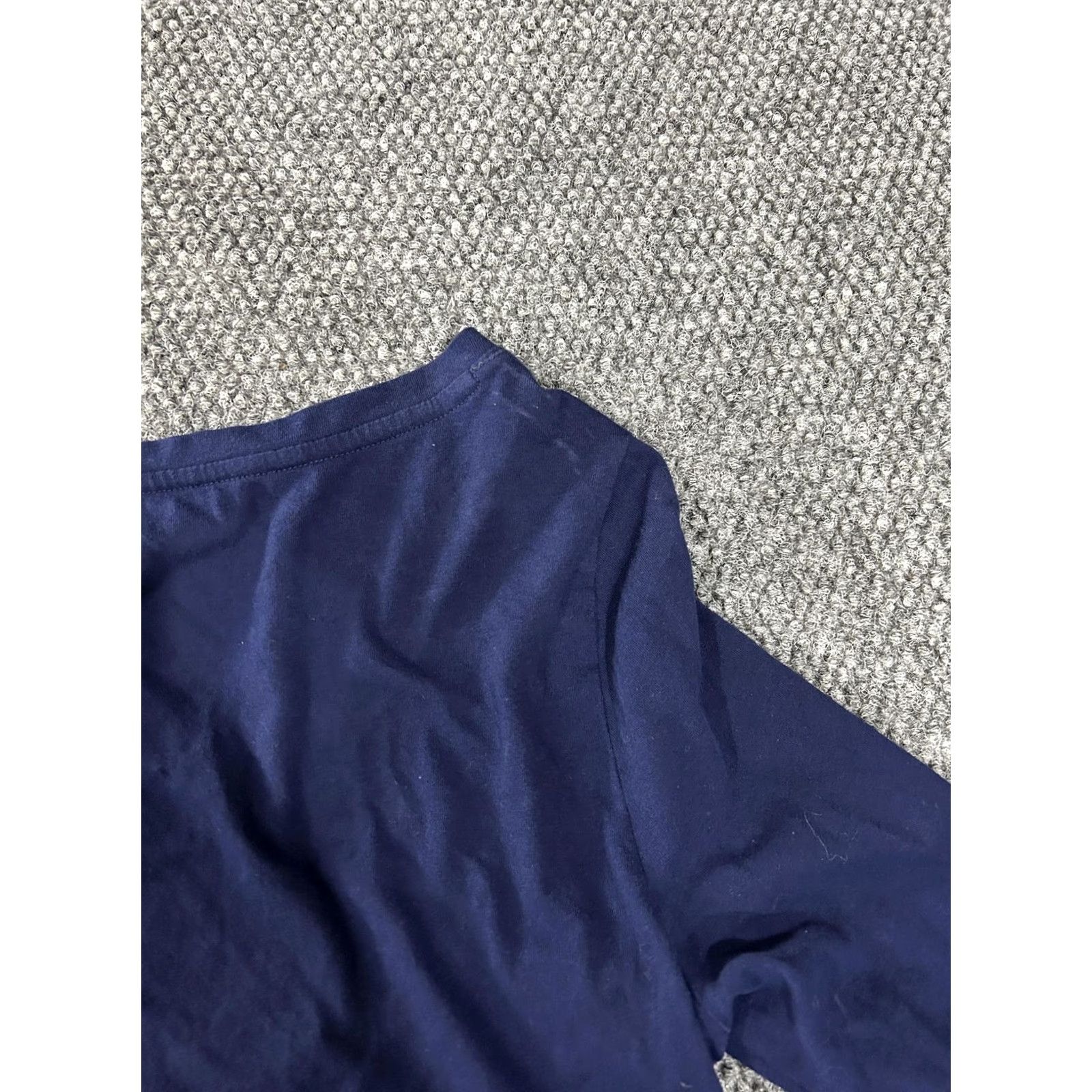Loft Loft Ann Taylor Shirt Womens L Blue Long Sleeve Ruffle Shoulder Top Size L / US 10 / IT 46 - 7 Thumbnail