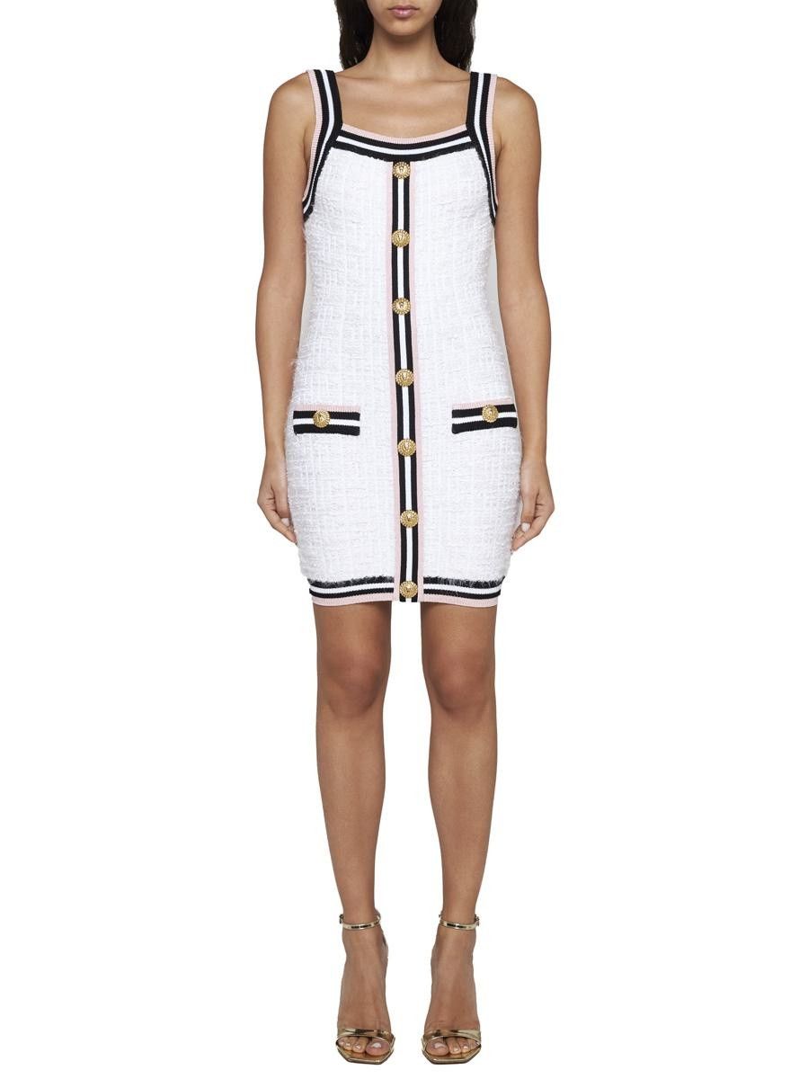 Balmain o1s1wg110825 Dress in White Size XL / US 12-14 / IT 48-50 - 2 Thumbnail