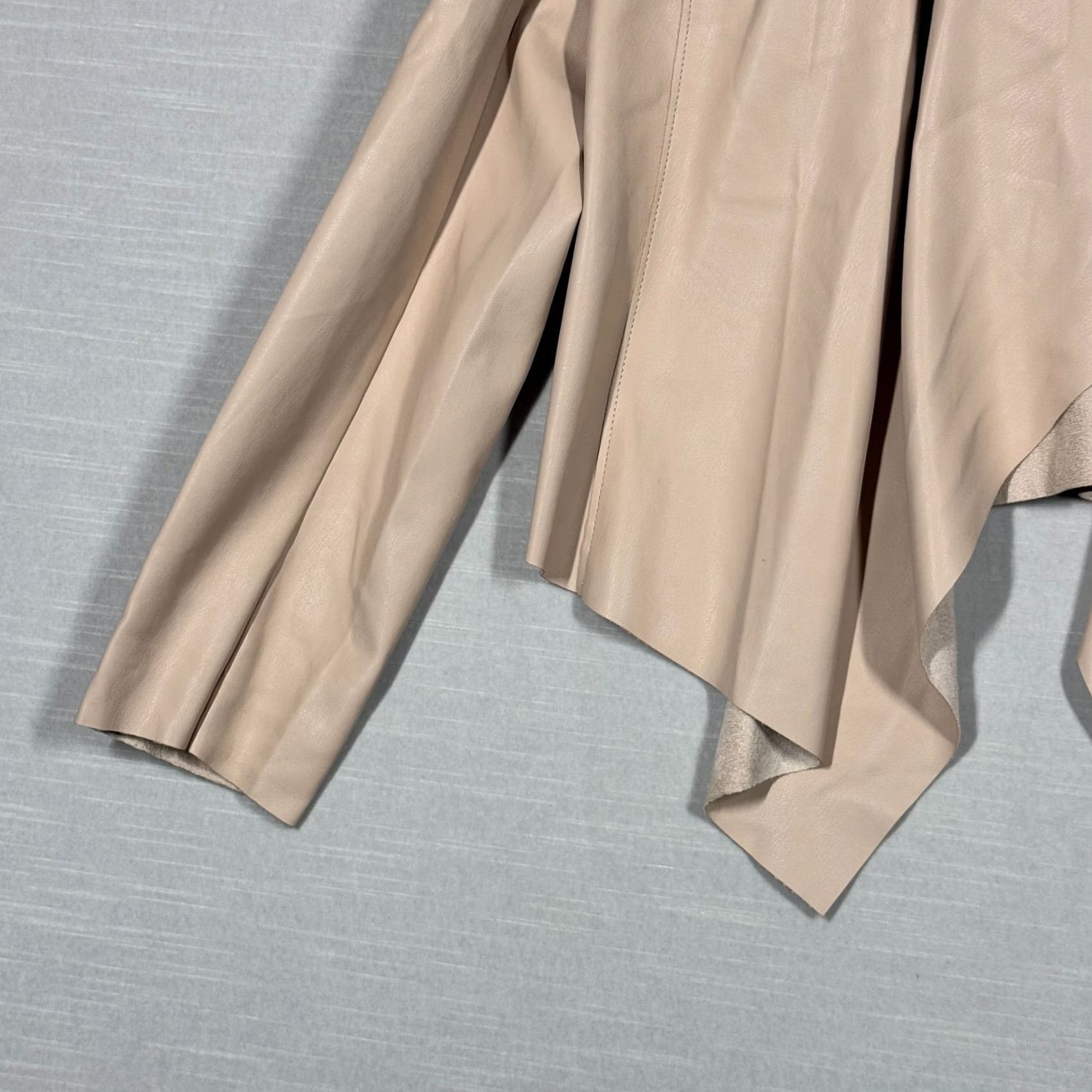 Vintage Bagatelle Jacket Womens Medium Beige Waterfall Draped Chic Casual Business Work Jacket Size M / US 6-8 / IT 42-44 - 4 Thumbnail