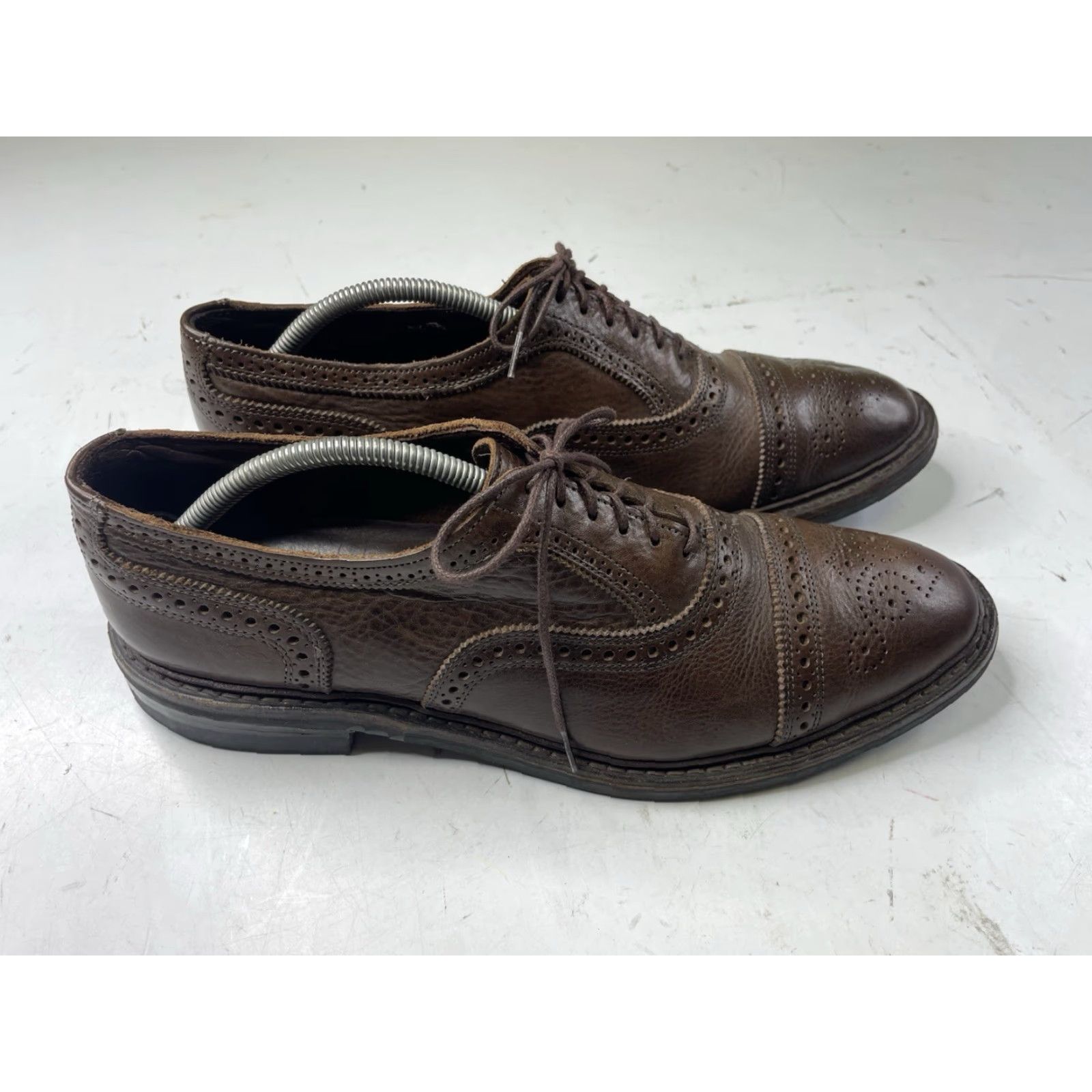 Allen Edmonds Strandmok Brown Leather Cap Toe Oxford Dress Shoes 11.5 D Mens Shoes Brown Leather Oxford Cap Toe Dress Shoes 11.5 D Mens