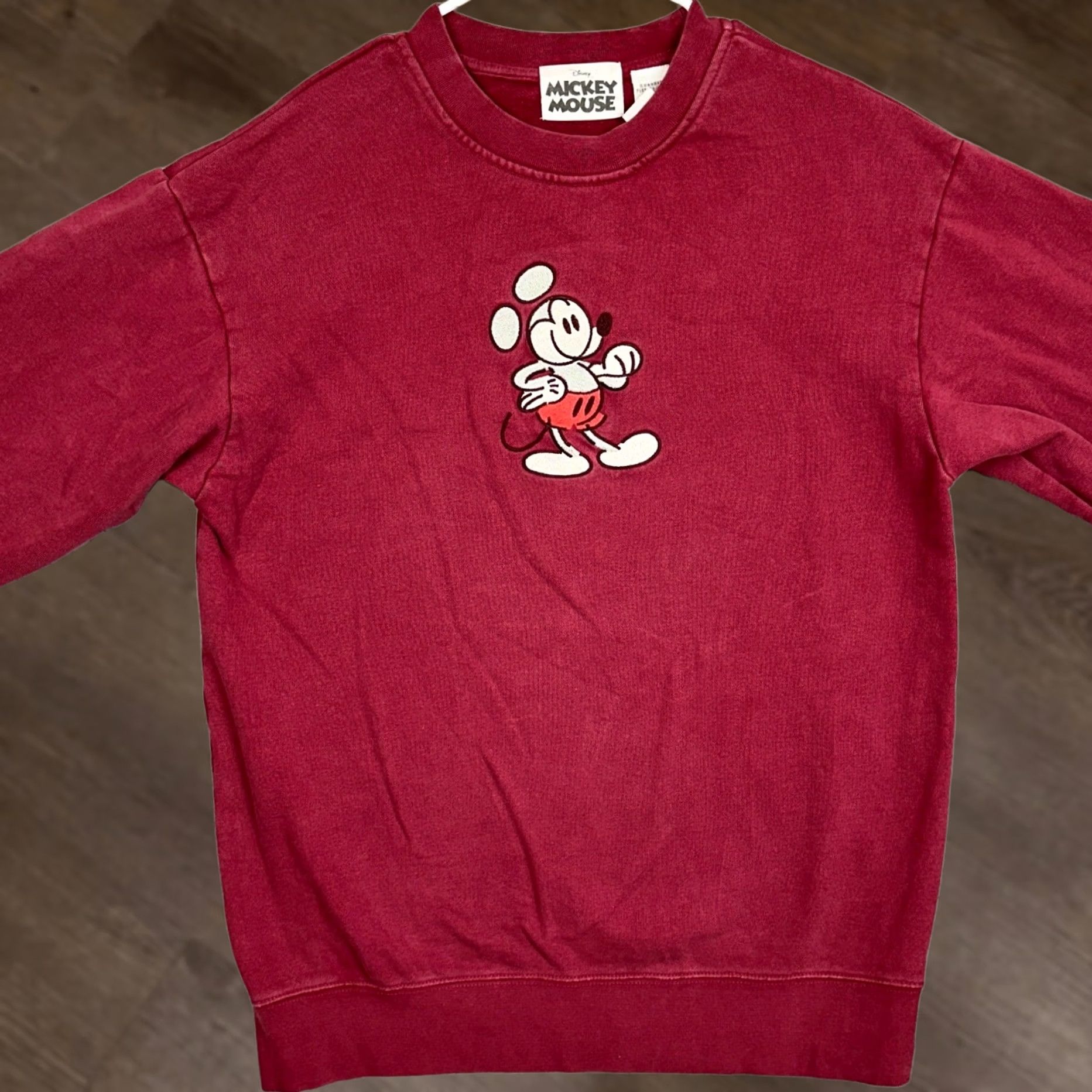 Disney Disney Mickey Mouse Sweatshirt Mens M Red Crewneck Pullover Embroidered EUC Size US M / EU 48-50 / 2 - 1 Thumbnail