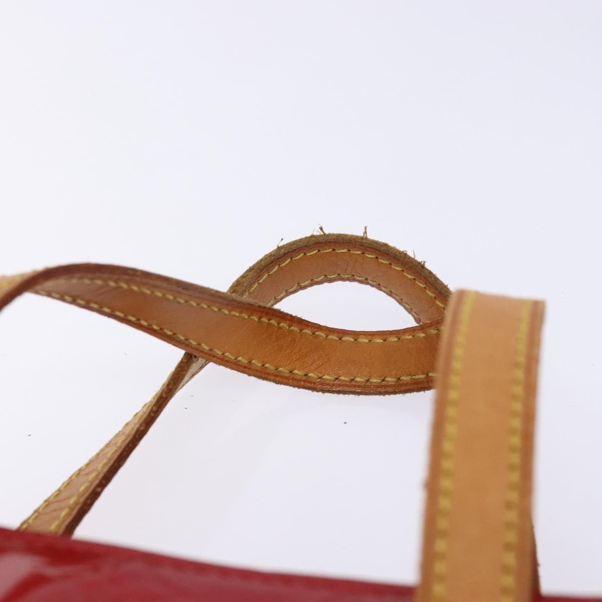 Louis Vuitton LOUIS VUITTON Monogram Vernis Reade MM Hand Bag Red Rouge Size ONE SIZE - 8 Thumbnail