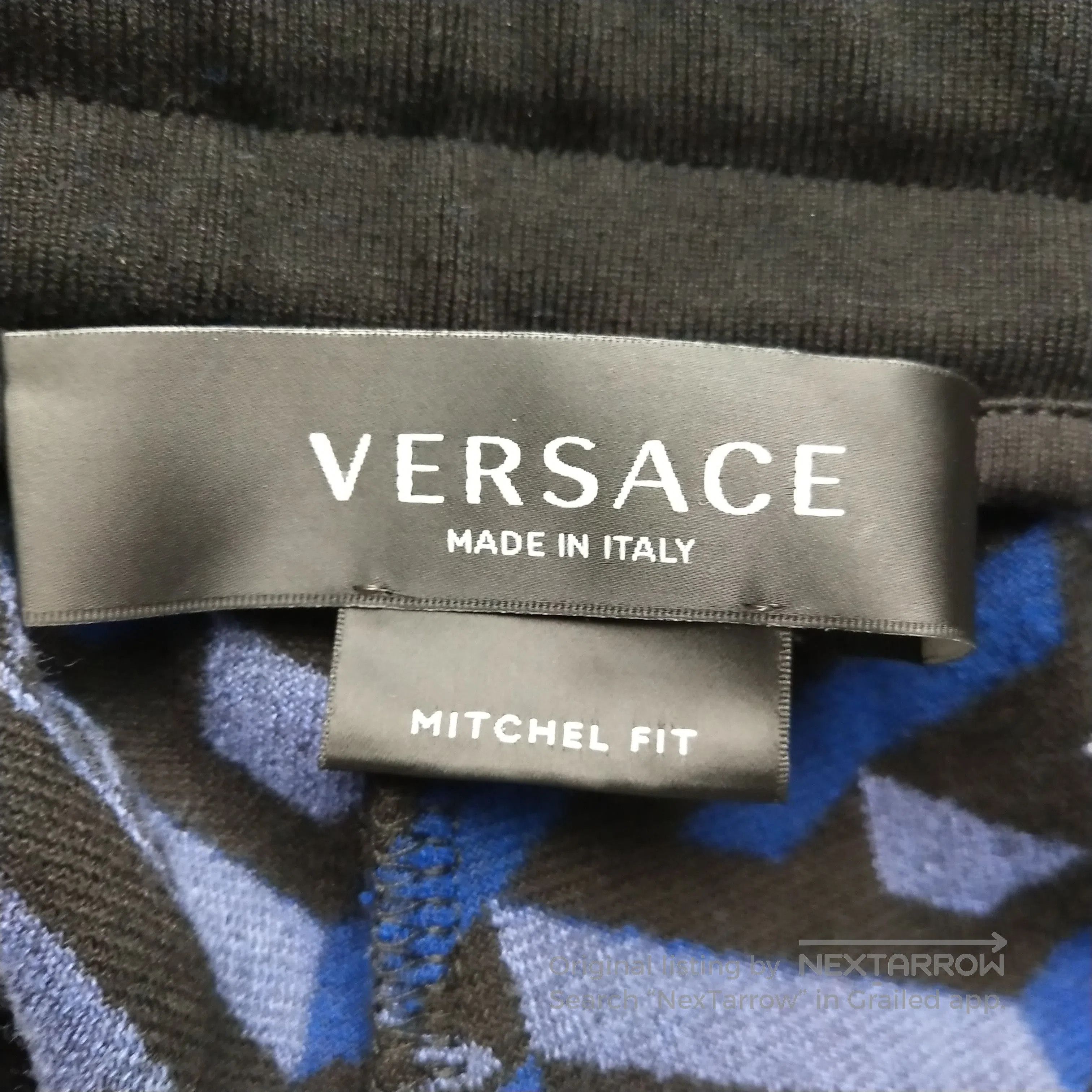 Versace Versace Blue Geometric Logo Track Pants S. Size US 40 / EU 56 - 4 Thumbnail