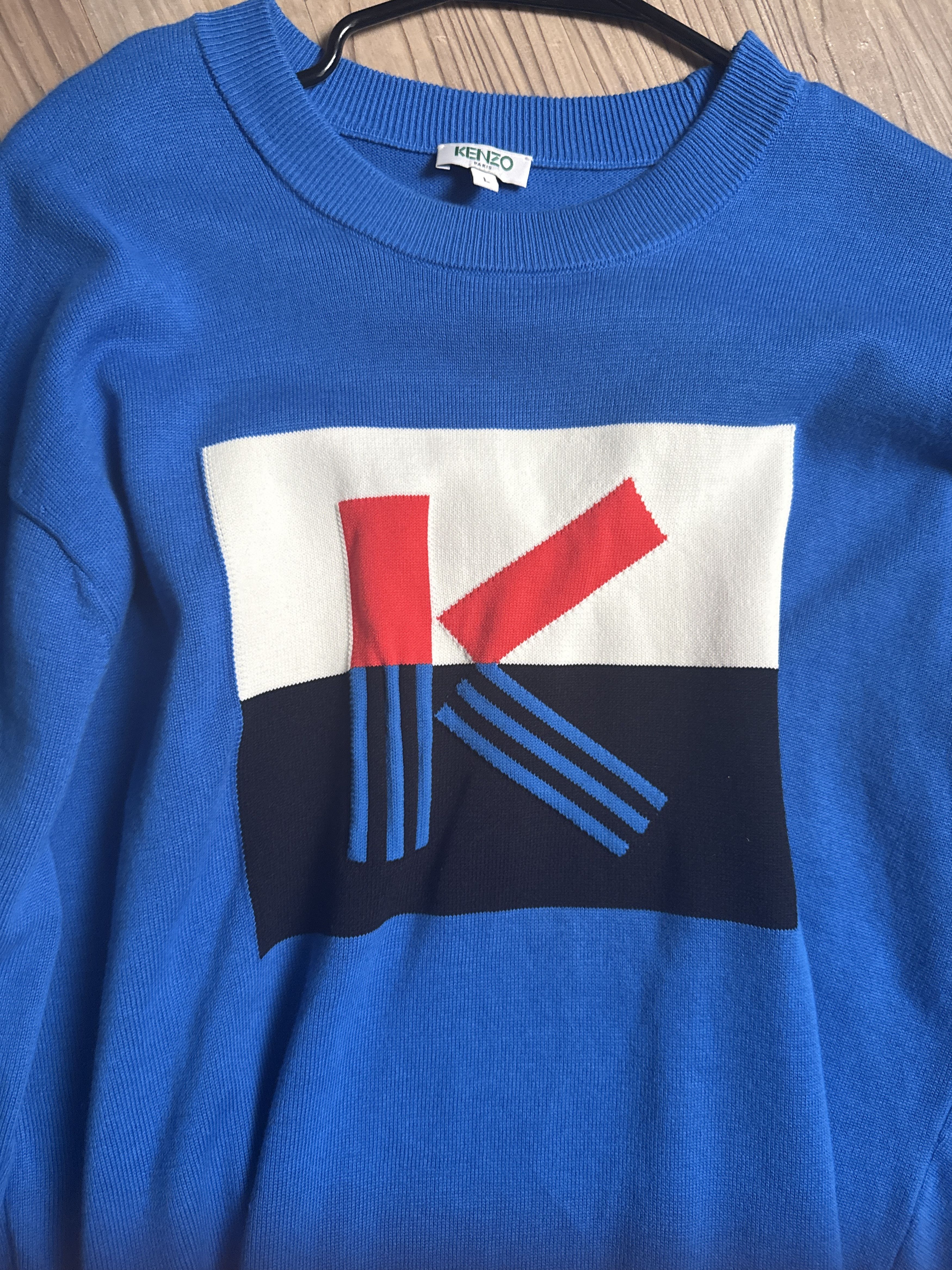 Kenzo KENZO Paris Chainstitch Embroidered Crewneck – Royal Blue Size US L / EU 52-54 / 3 - 1 Thumbnail