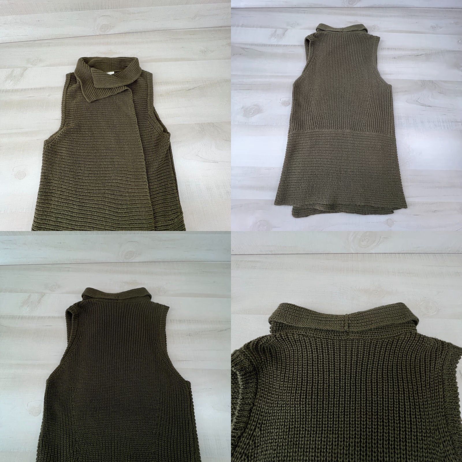 Vintage Chicos Womens Sweater Medium Olive Green Wool Blend Size M / US 6-8 / IT 42-44 - 8 Thumbnail
