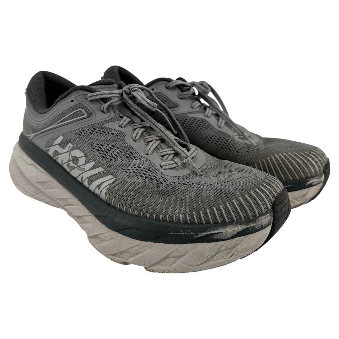 Hoka Hoka One One Bondi 7 Running Shoes Lace Memory Foam Gray 11 Size US 11 / EU 44 - 2 Thumbnail