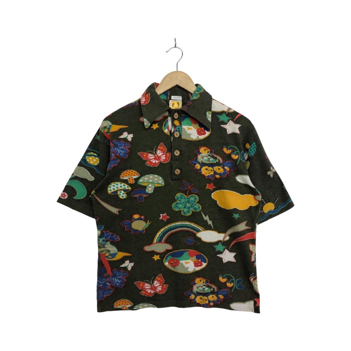 Hang Ten × Vintage *Vintage HANG TEN Full print flower n butterfly polo tee Size US M / EU 48-50 / 2 - 1 Thumbnail