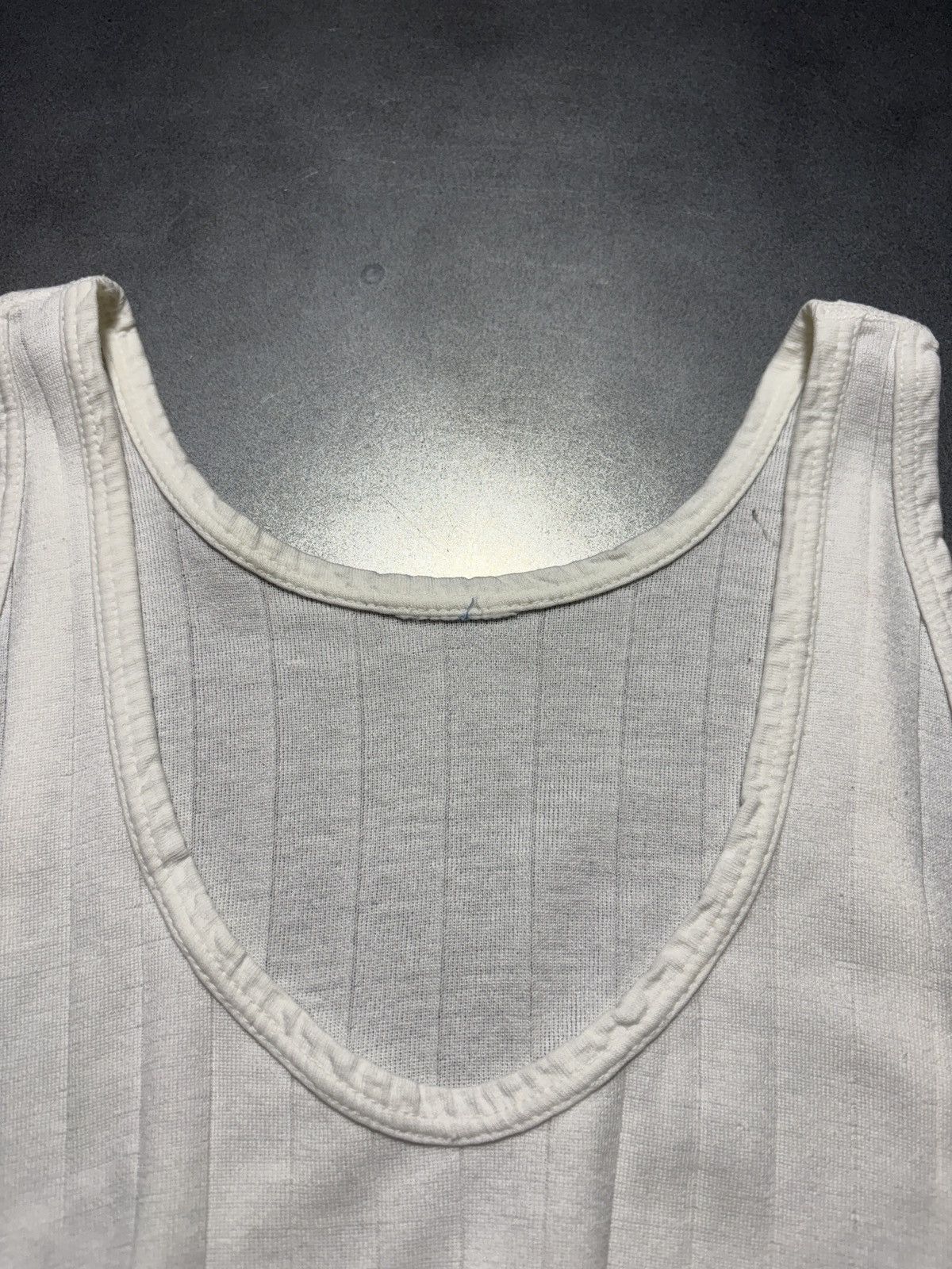 Vintage 1990s Vintage Tank Top Ribbed Undershirt Sleeveless Blank 90 Size US S / EU 44-46 / 1 - 5 Thumbnail