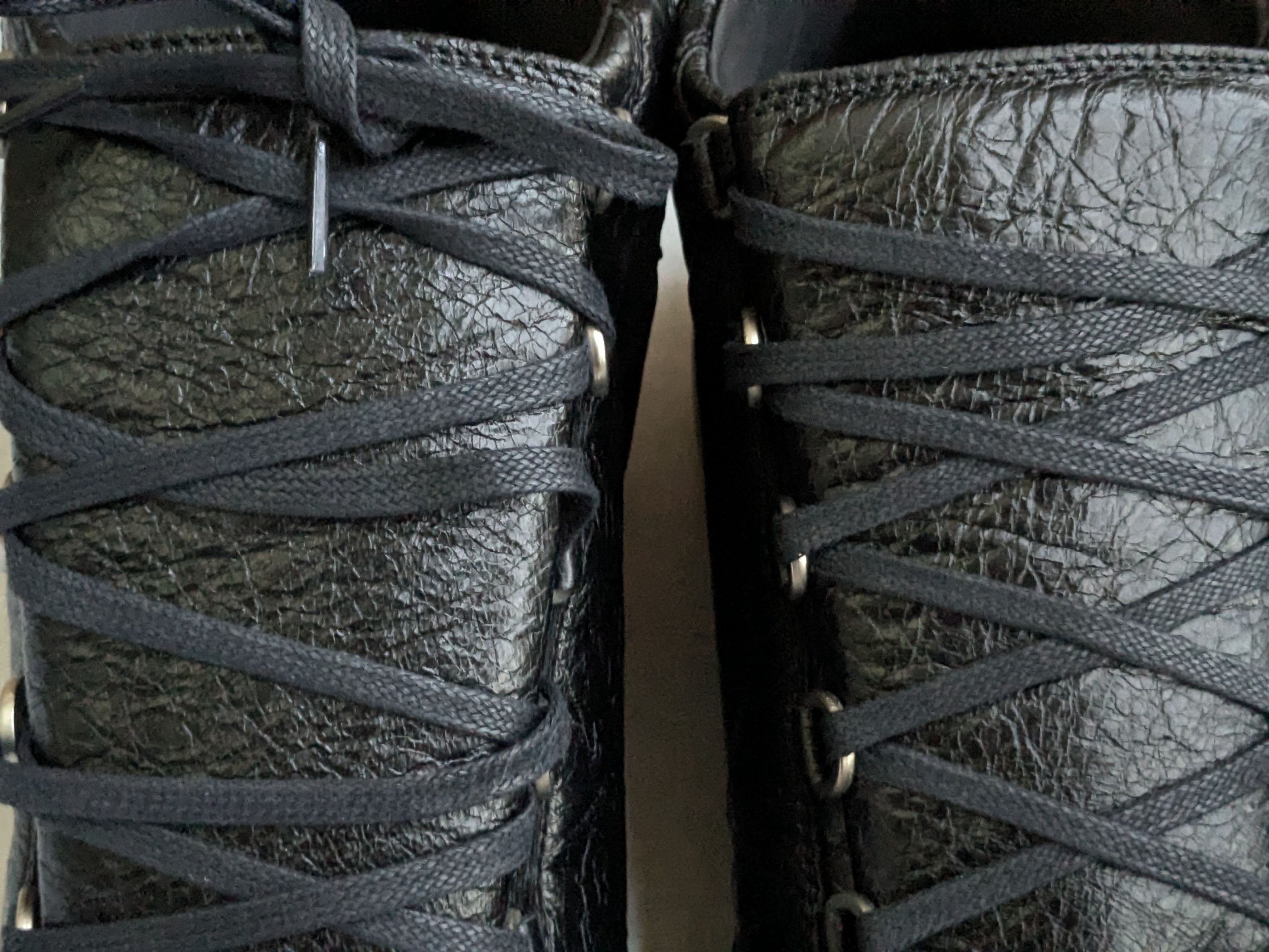 Balenciaga Balenciaga Arena Black 14 Leather High Tops Sneakers Size US 14 / EU 47 - 2 Thumbnail