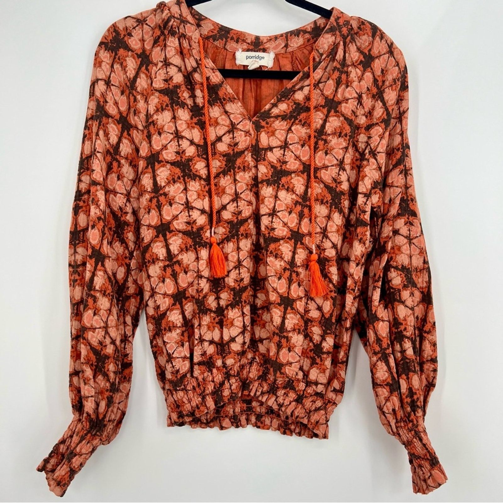 Anthropologie Anthropologie Porridge Elisabeth Peasant Blouse Puff Sleeve Size S / US 4 / IT 40 - 2 Thumbnail