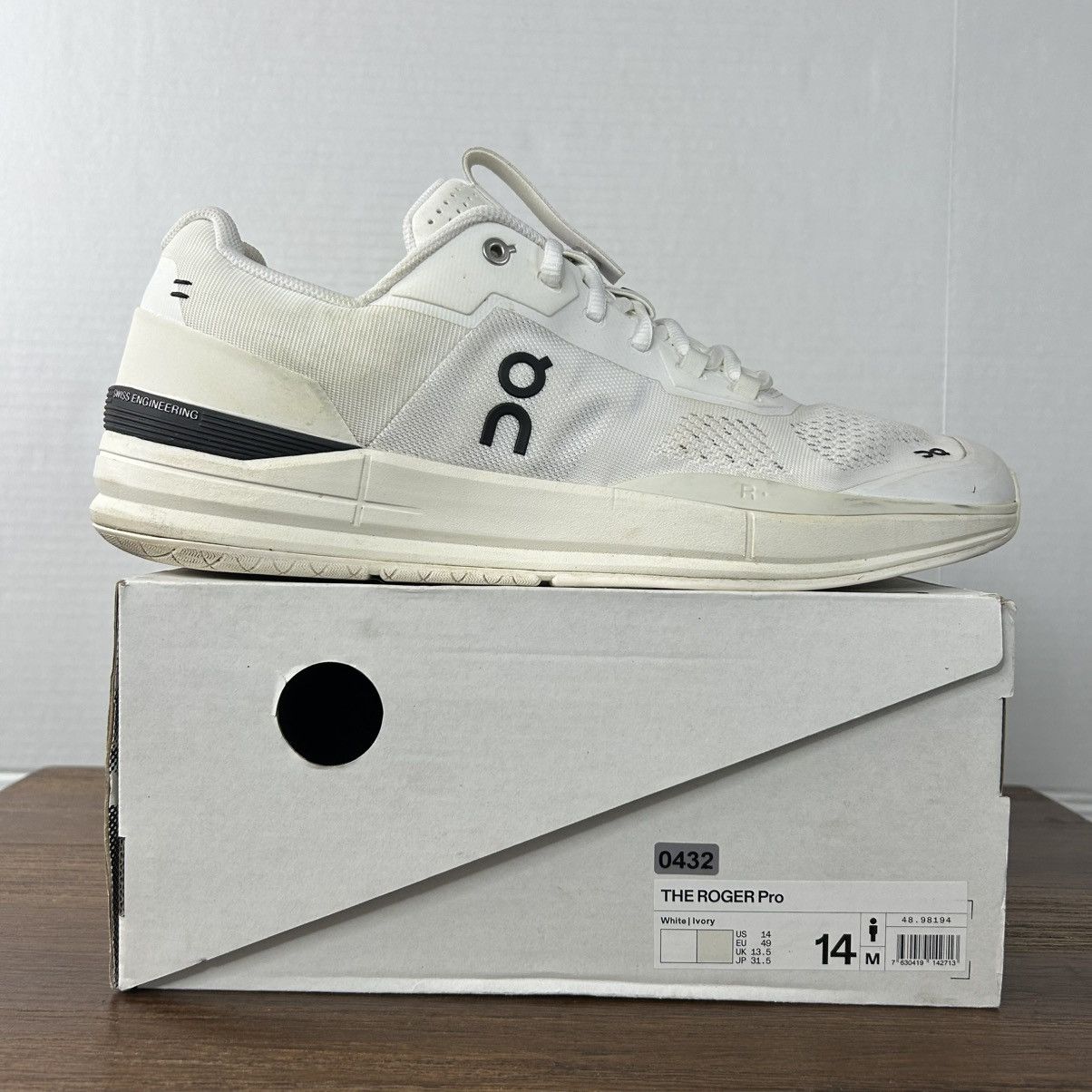 On On Running The Roger Pro White Ivory Black Sneakers Size 14 Size US 14 / EU 47 - 1 Thumbnail