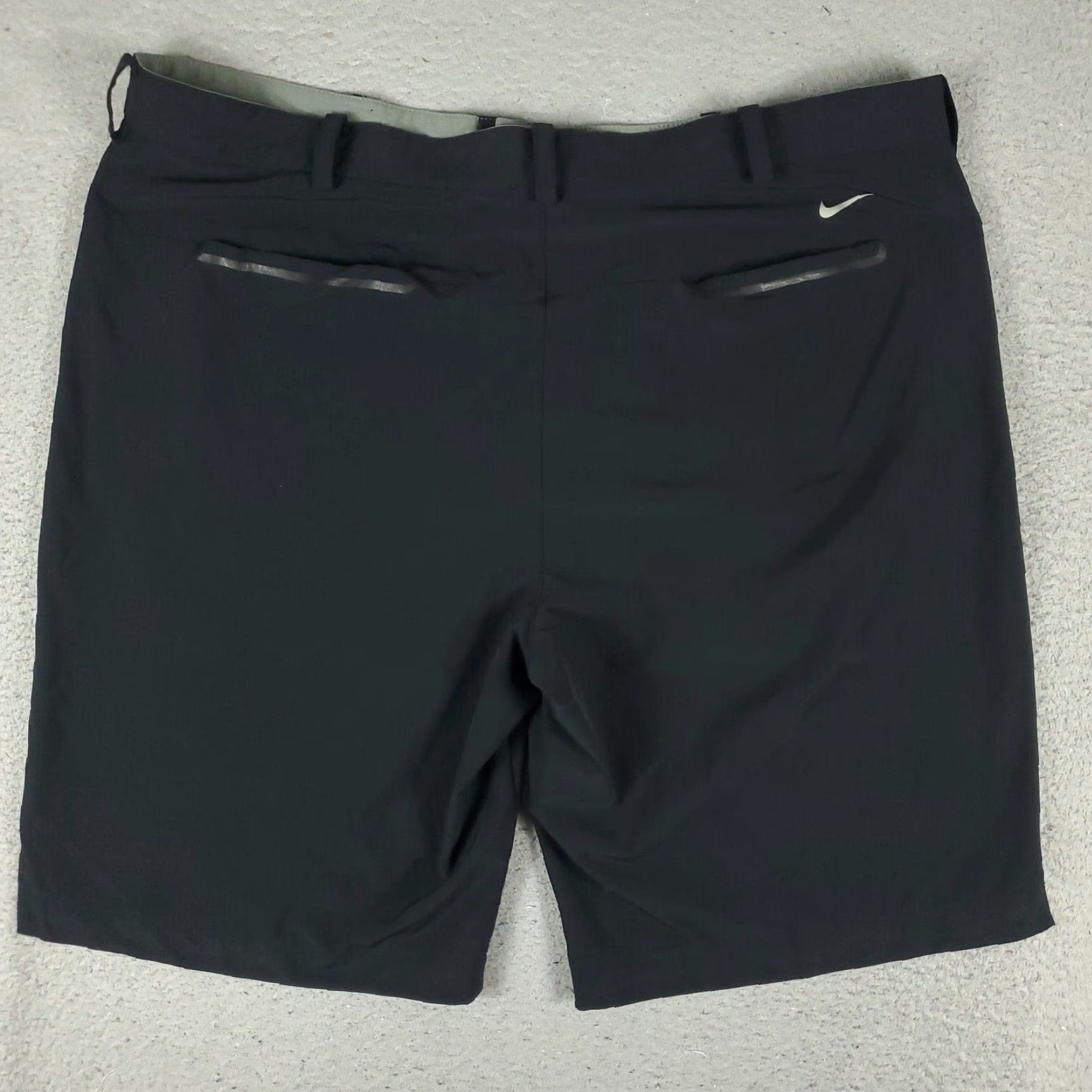 Nike Nike Shorts Mens 40 Black Dri Fit Flat Front Chino Casual Golf Swoosh Logo Polyester Regular Waist 40 Mens Black Nike Shorts Size US 40 / EU 56 - 7 Thumbnail