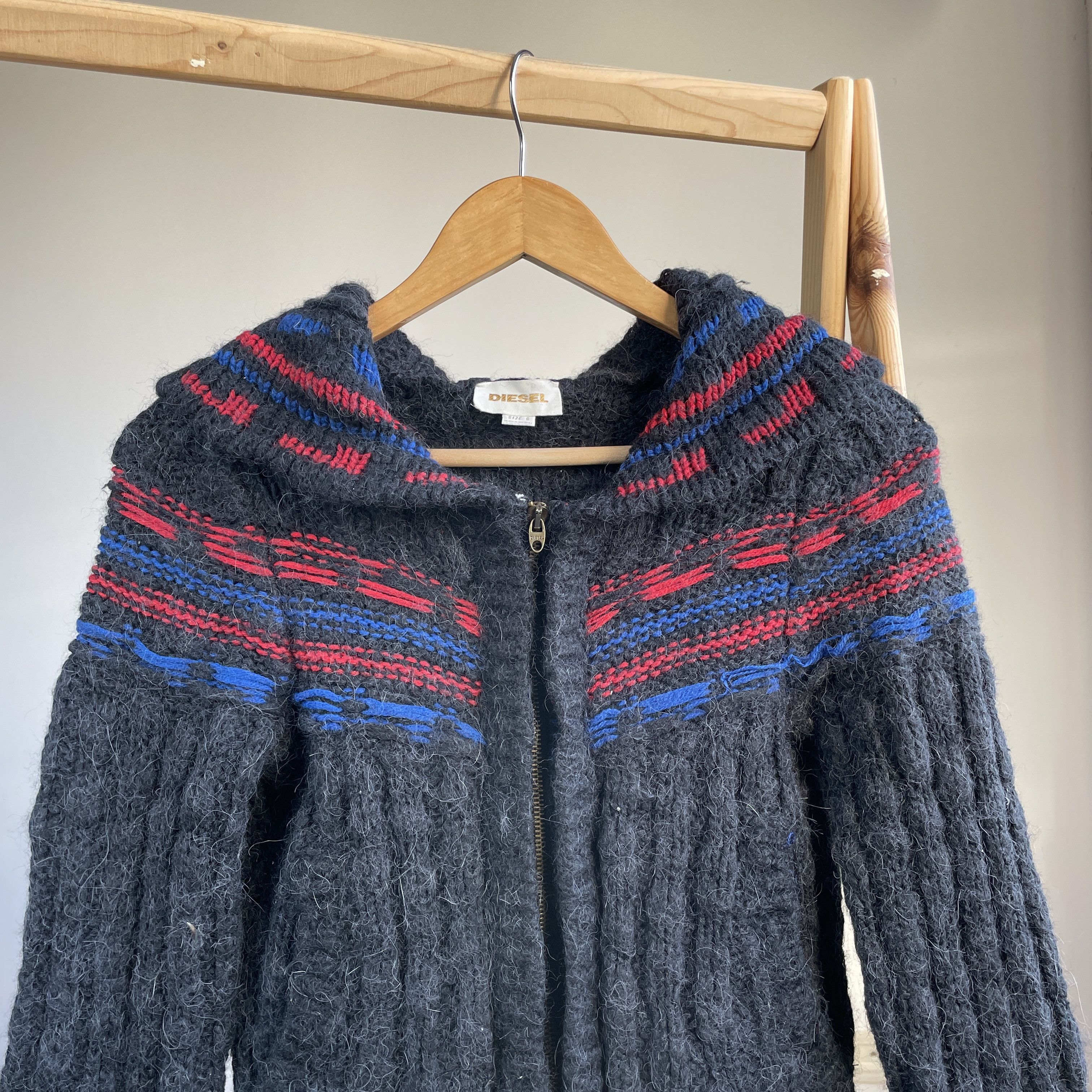 Diesel Diesel Womens Wool Mohair Zip Hoodie Sweater Size S Size S / US 4 / IT 40 - 3 Thumbnail