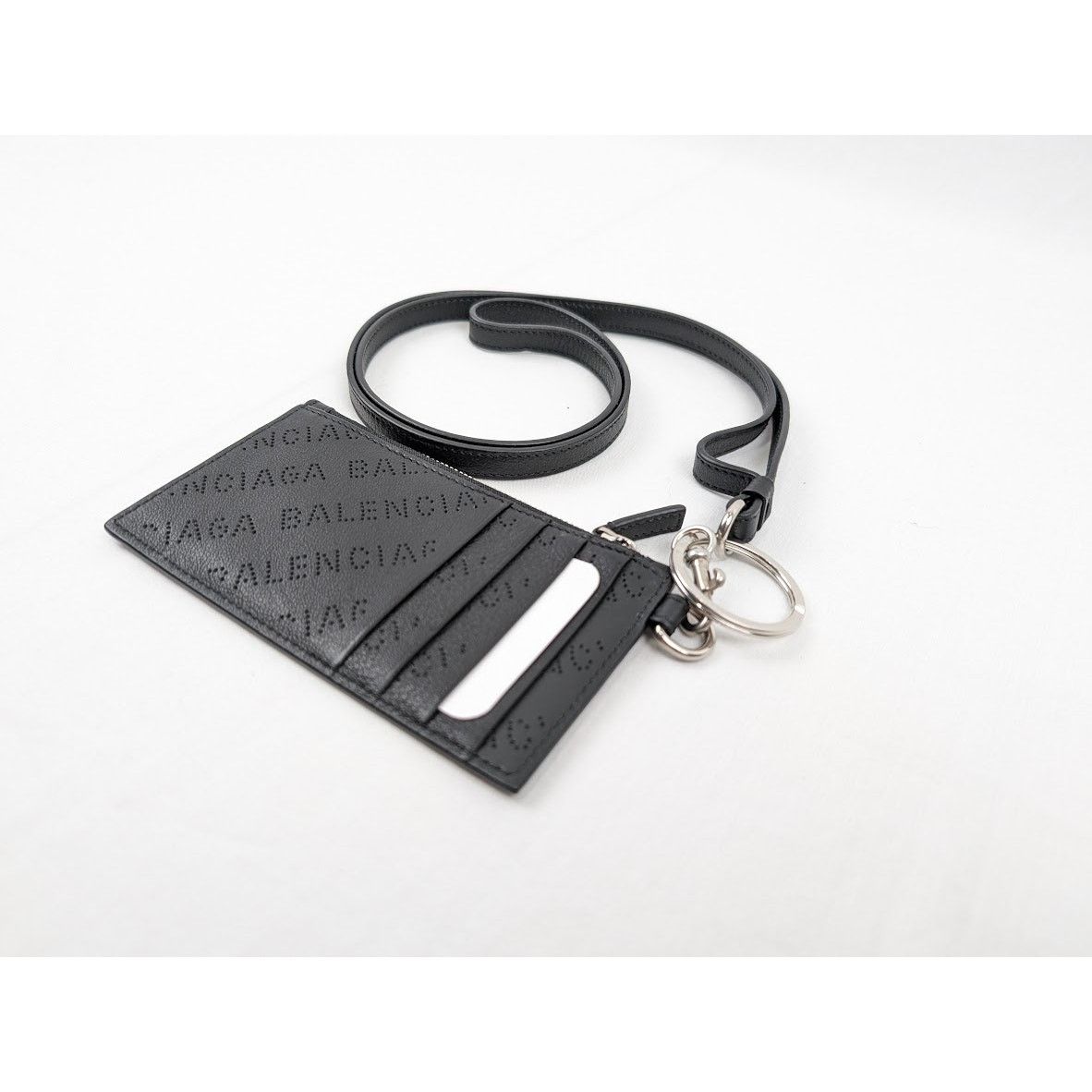 Balenciaga o1rshd1 Size: OS / Logo Perforated Cash Card Case on KE Size ONE SIZE - 8 Thumbnail