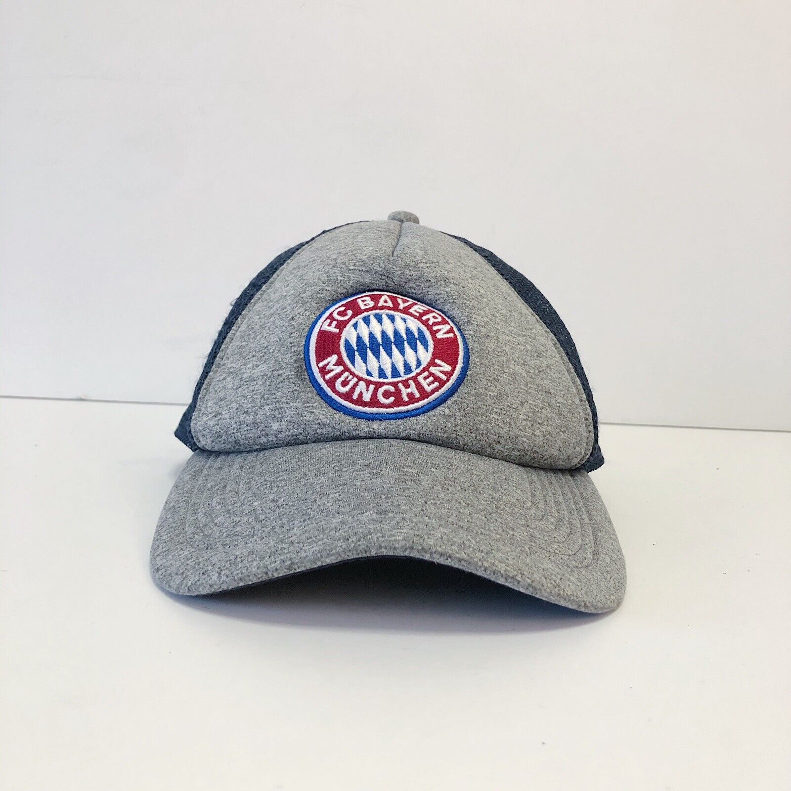 Vintage 2017 Bayern Munich FC Mesh Trucker Hat Grey Navy Blue OS Size ONE SIZE - 3 Thumbnail