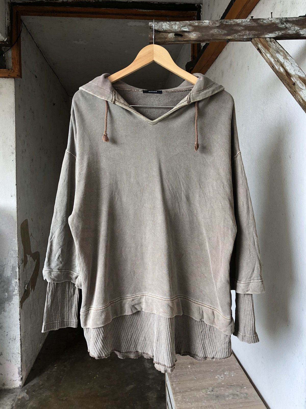 image of Vintage jeanasis Faded Distressed Sweatshirt Like Kapital in Brown, Men's (Size Medium)