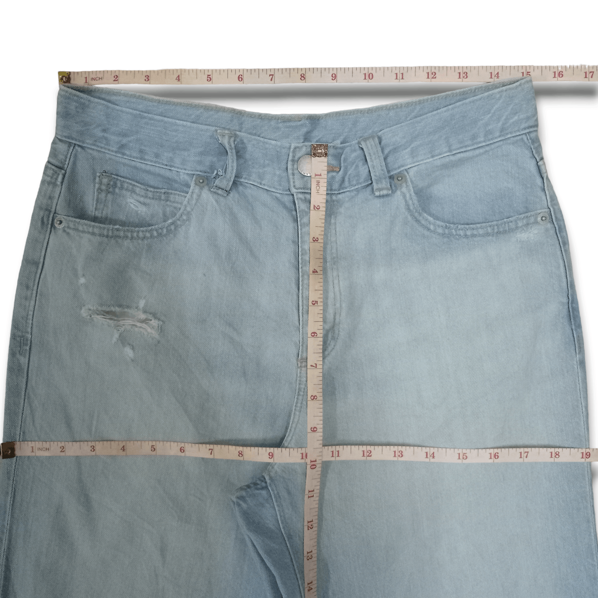GU Vintage Japanese Gu Baggy Style Flare Jeans 30x30 Size US 30 / EU 46 - 9 Thumbnail