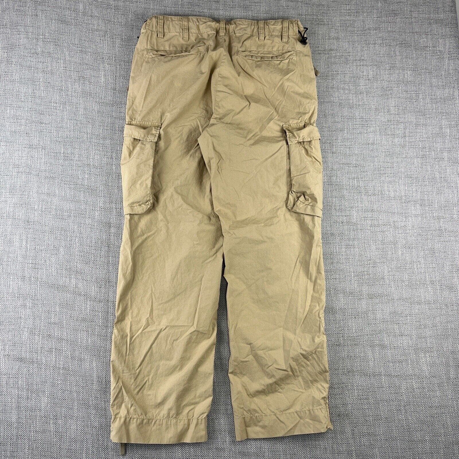 Comfortable and stylish beige Y2K parachute pants main image 1