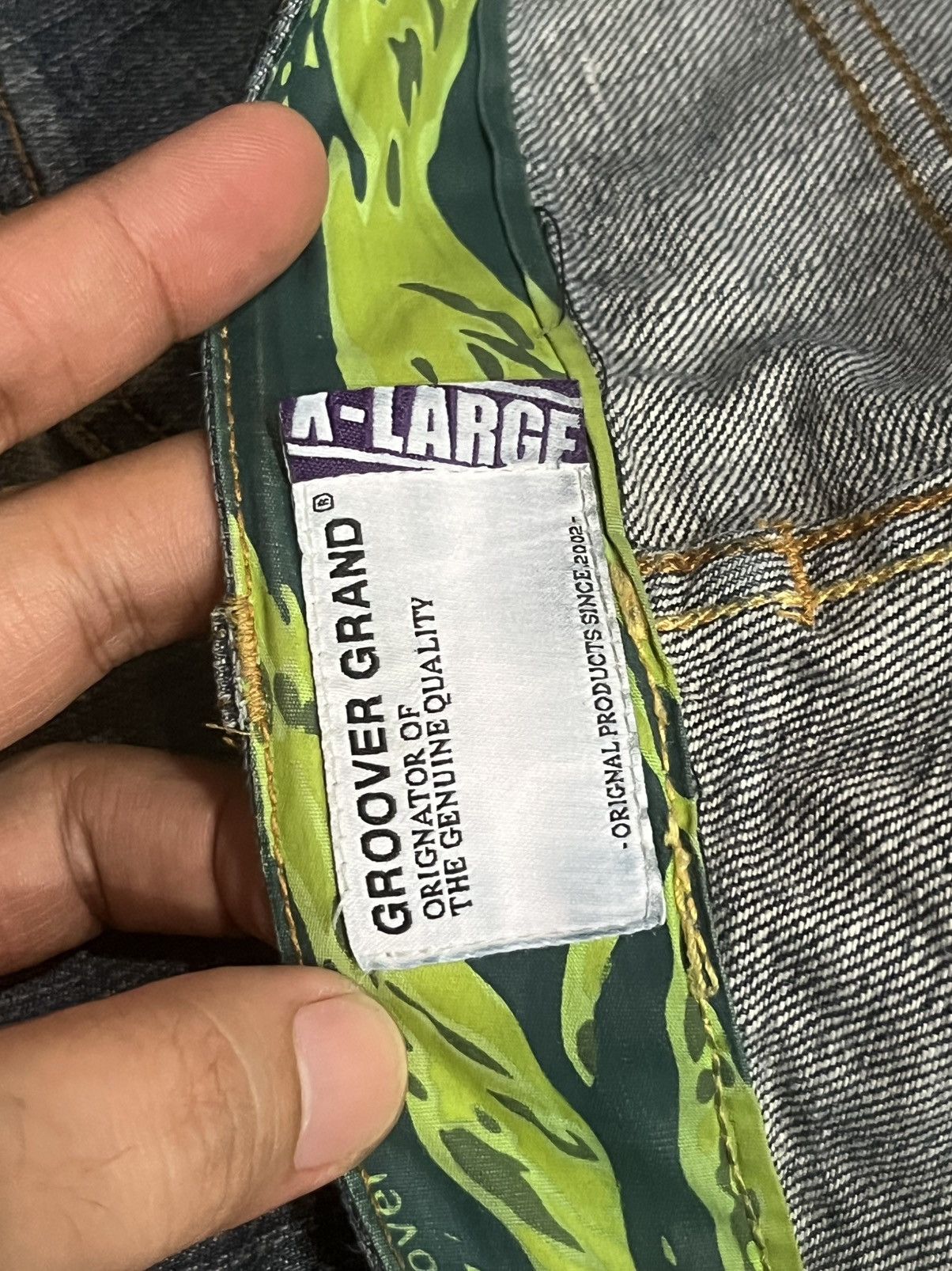 Xlarge Vintage X Large Groover Grand Green Camo Blue Washed Jeans Size US 36 / EU 52 - 20 Thumbnail