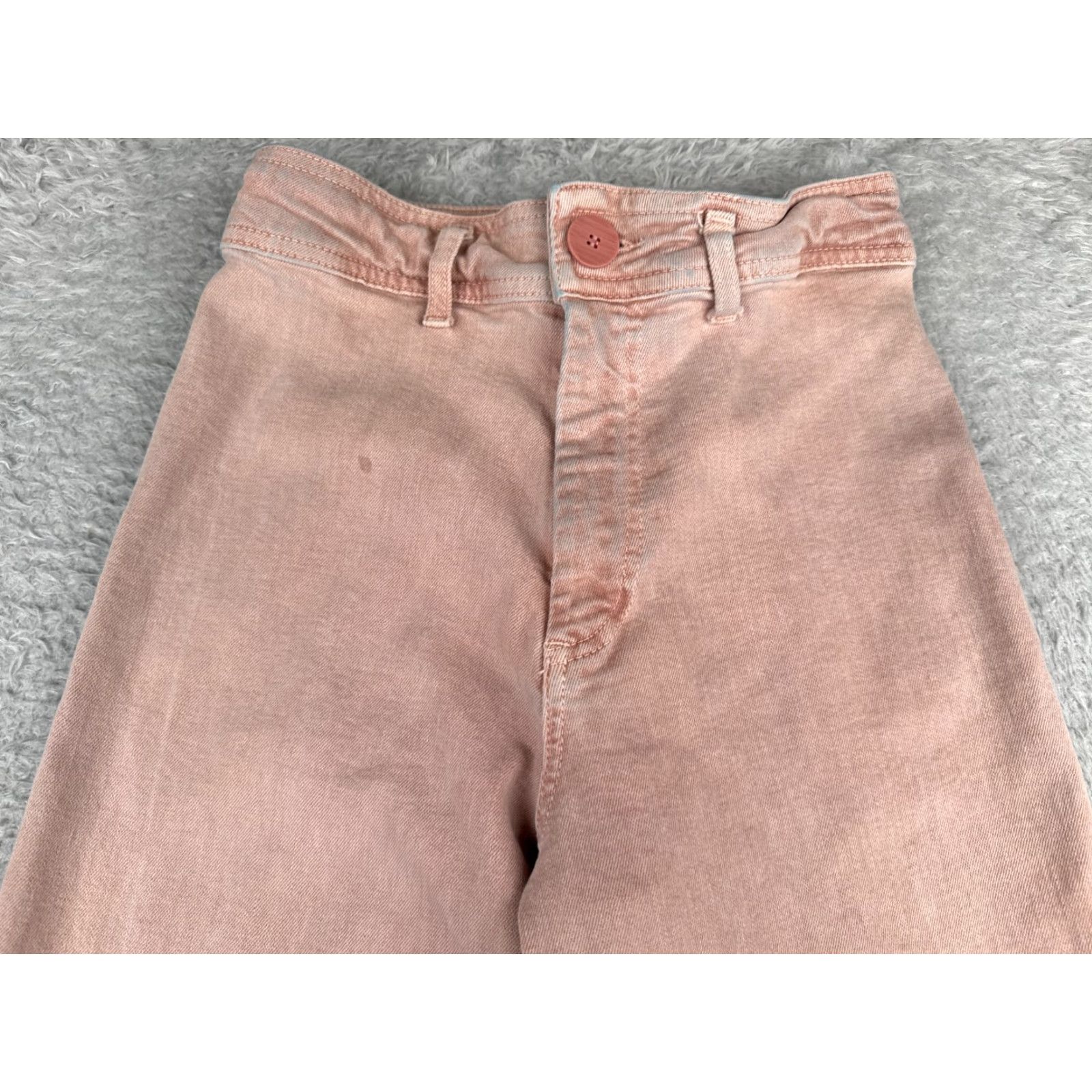 Zara Zara Jeans Women Pink Denim Wide Leg High Rise 2 24x28 Regular Cotton Blend 90s Womens Size 26" / US 2 / IT 38 - 4 Thumbnail