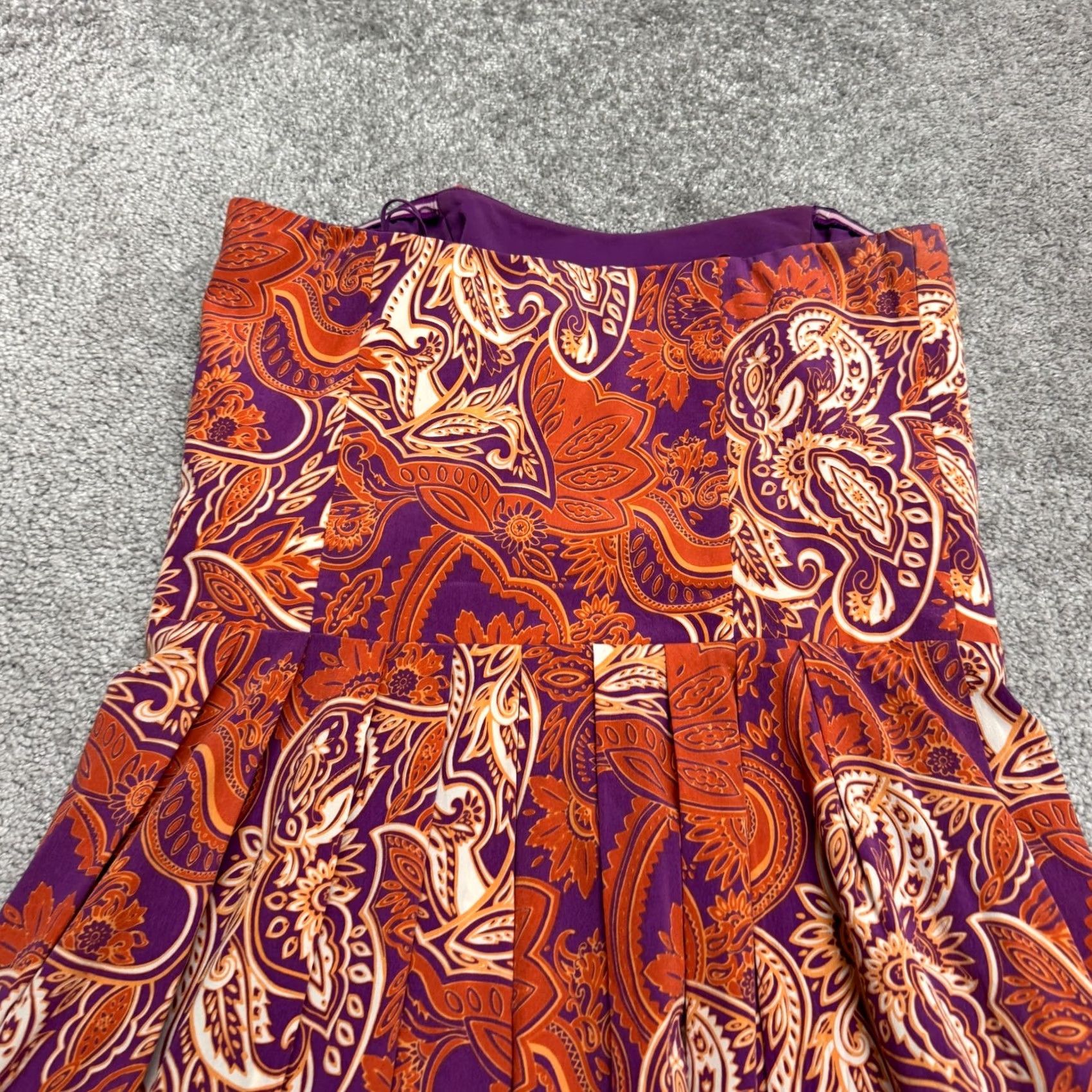 Nicole Miller Nicole Miller Studio Mini Dress Womens 4 Brown Purple Paisley Silk Strapless Size S / US 4 / IT 40 - 3 Thumbnail