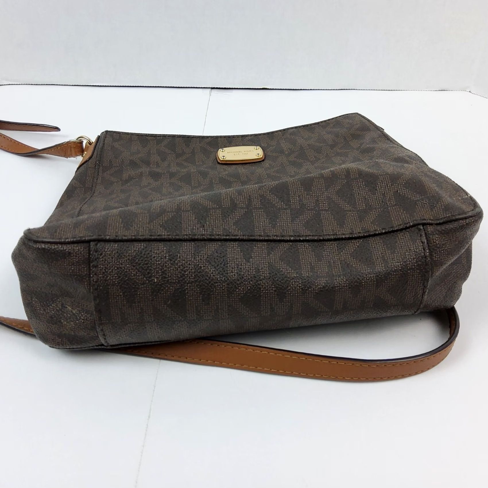 Michael Kors Michael Kors Crossbody Shoulder Bag Purse Women's Leather Brown Medium MK Shoulder Bag Ladies 11x9x3 Size ONE SIZE - 4 Thumbnail