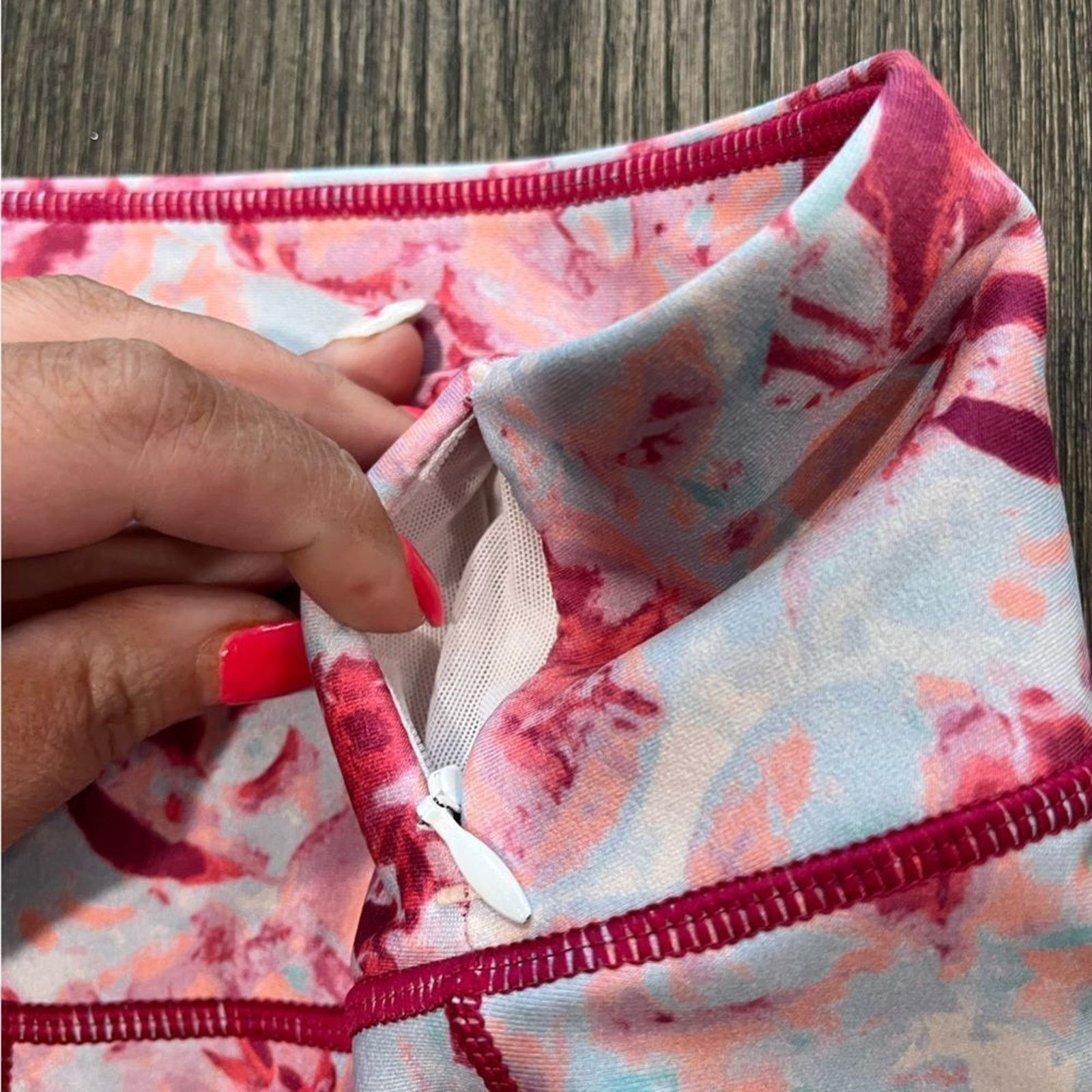Vintage Calia by Carrie Underwood Pink Blue Floral 23" Leggings Sz S Size 25" / US 0 / IT 36 - 4 Thumbnail