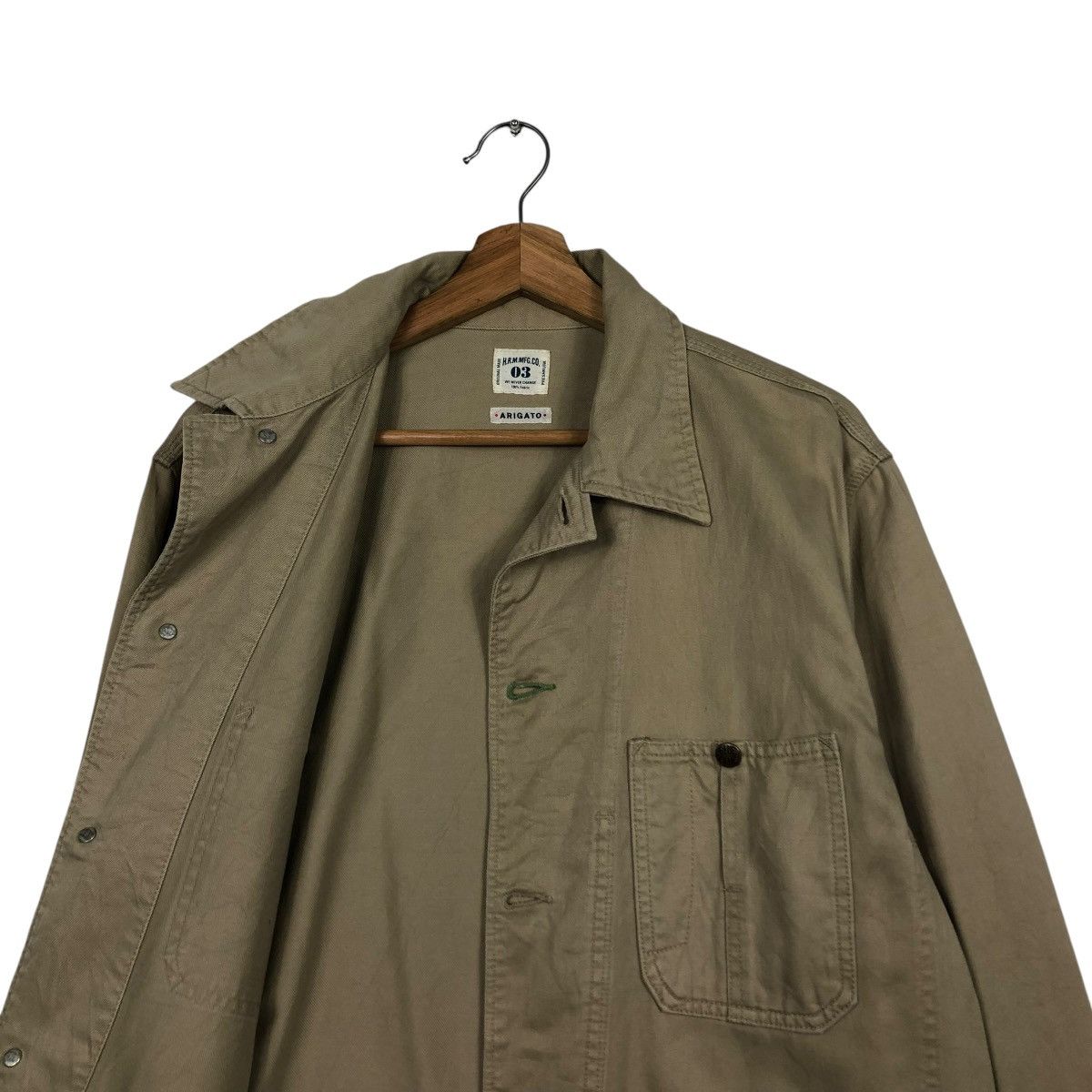 45rpm 🔥VINTAGE CHORE WORKER JACKET H.R.M MFG CO ARIGATO JAPAN Size US M / EU 48-50 / 2 - 14 Thumbnail