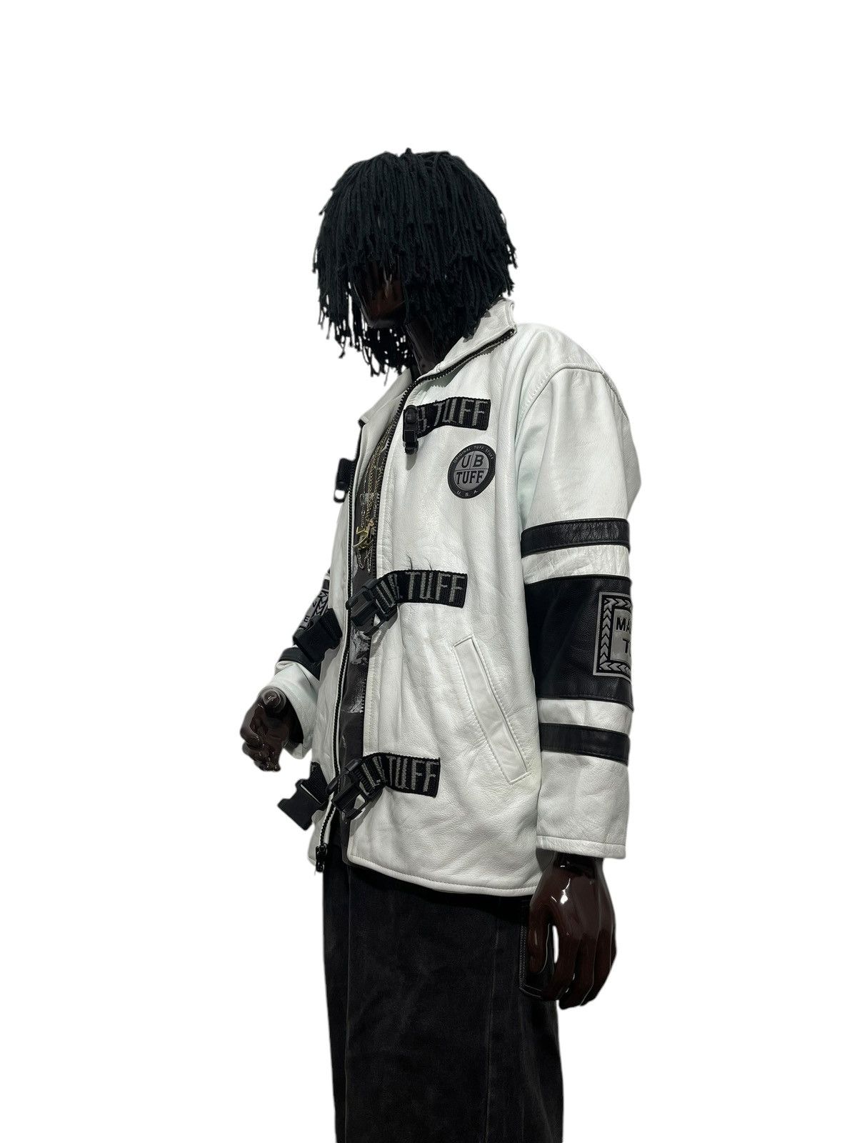 Rap Tees Rare Vtg 90s y2k UB Tuff Leather Jacket Hip Hop 6🟩5 Size US M / EU 48-50 / 2 - 4 Thumbnail