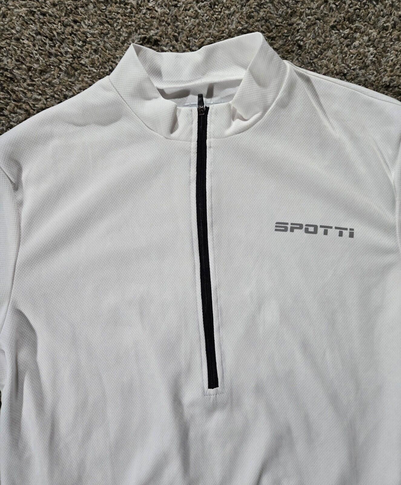 Designer White Spotti Bicycle Jersey With Back Pockets Size 2XL Size ONE SIZE - 2 Thumbnail